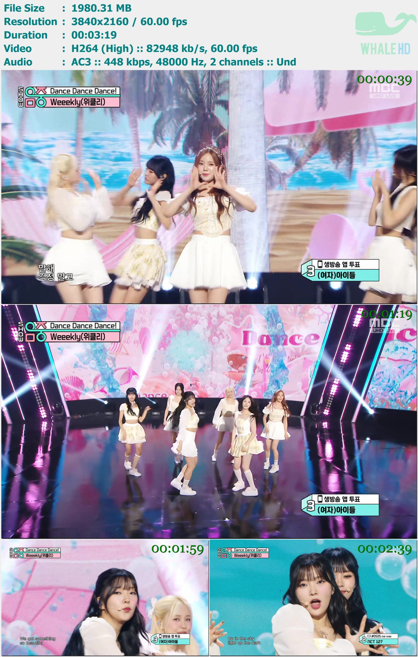 Weeekly - Dance Dance Dance! (Show Music Core 音乐中心 2024-08-10) HDTV 2160p H264 - 1.93GB