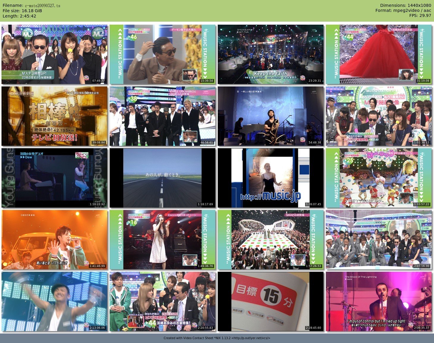 MUSIC STATION 2009.03.27 HDTV 1080i MPEG2 - 16.18GB