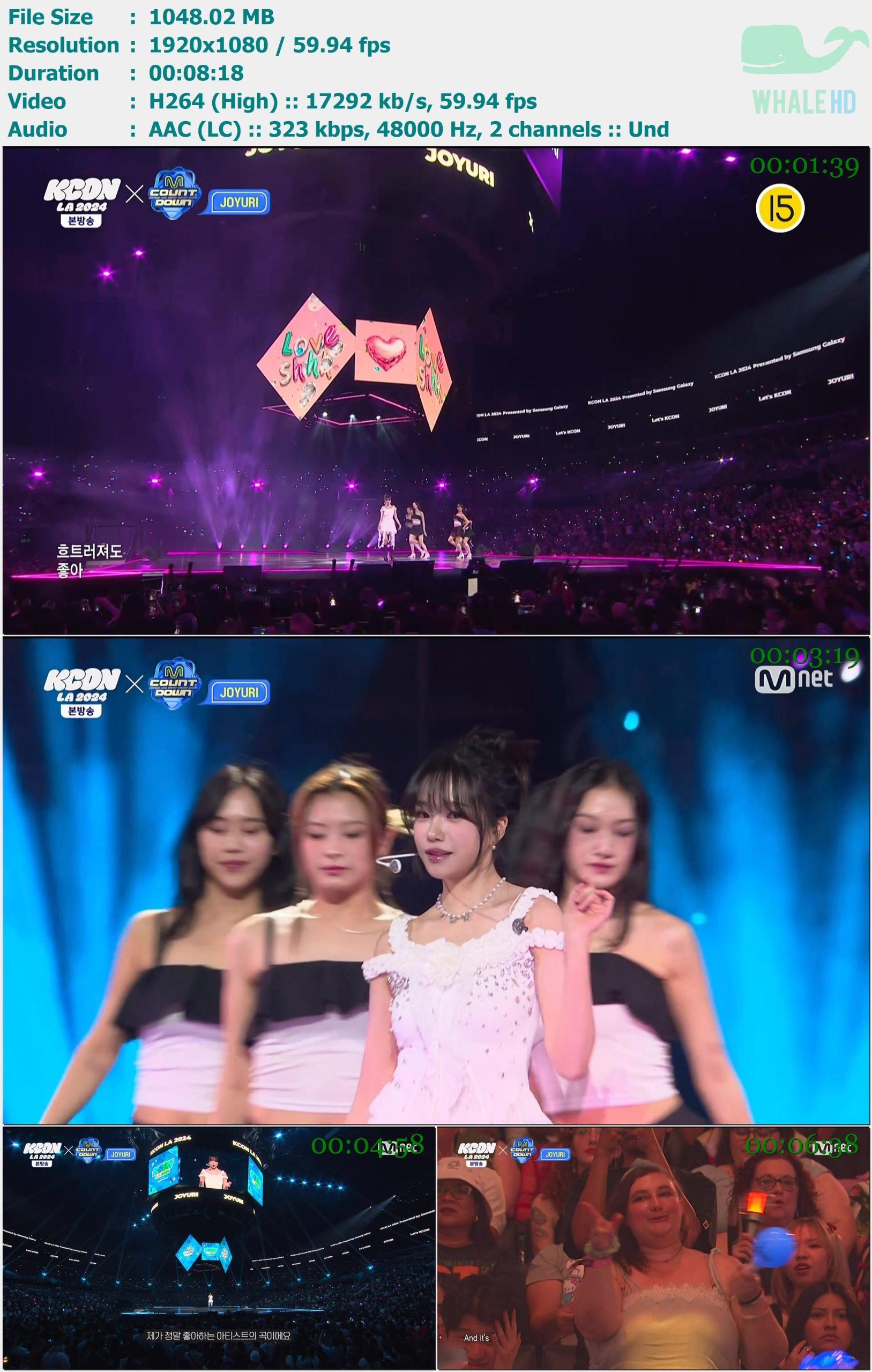 Jo Yuri - Love Shhh! + Cruel Summer (KCON LA 2024 X M Countdown 2024.08.14) HDTV 1080p H264 - 1.02GB