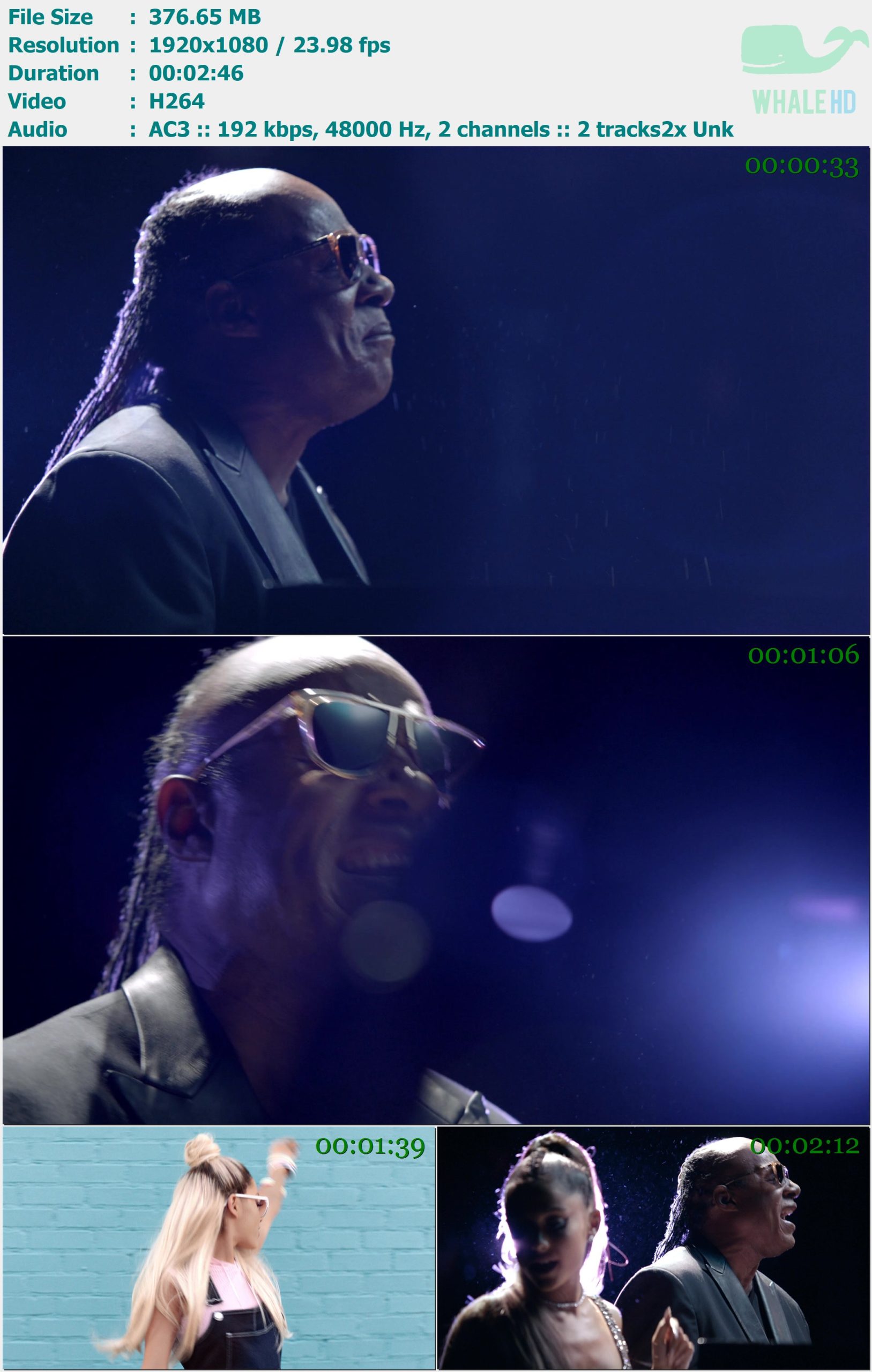 Stevie Wonder feat. Ariana Grande - Faith 2016 Blu-ray 1080p H264 - 376.65MB