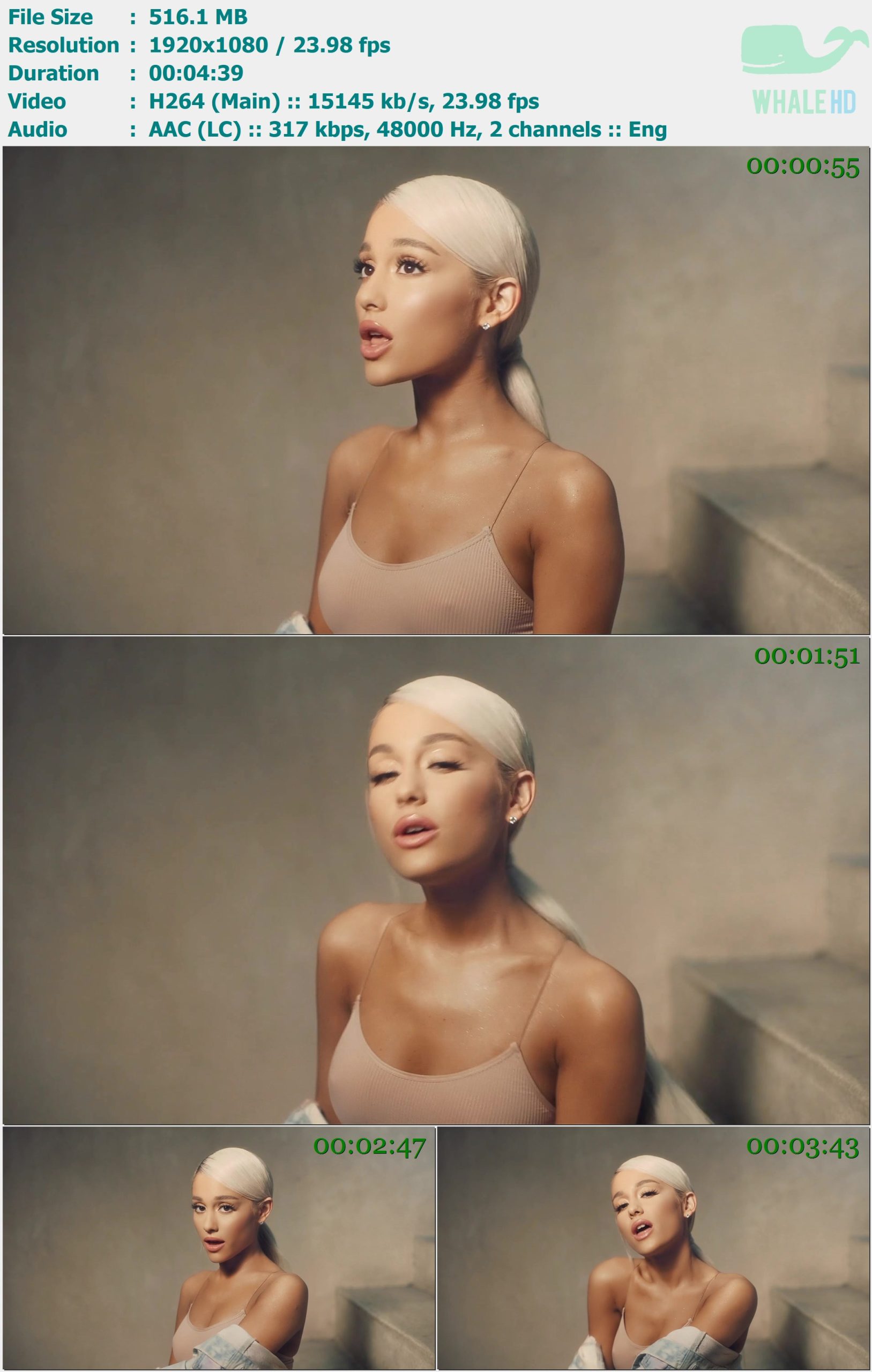 Ariana Grande - Get Well Soon (Sweetener Visuals) 2018 MasterRip 1080p H264 - 516.10MB