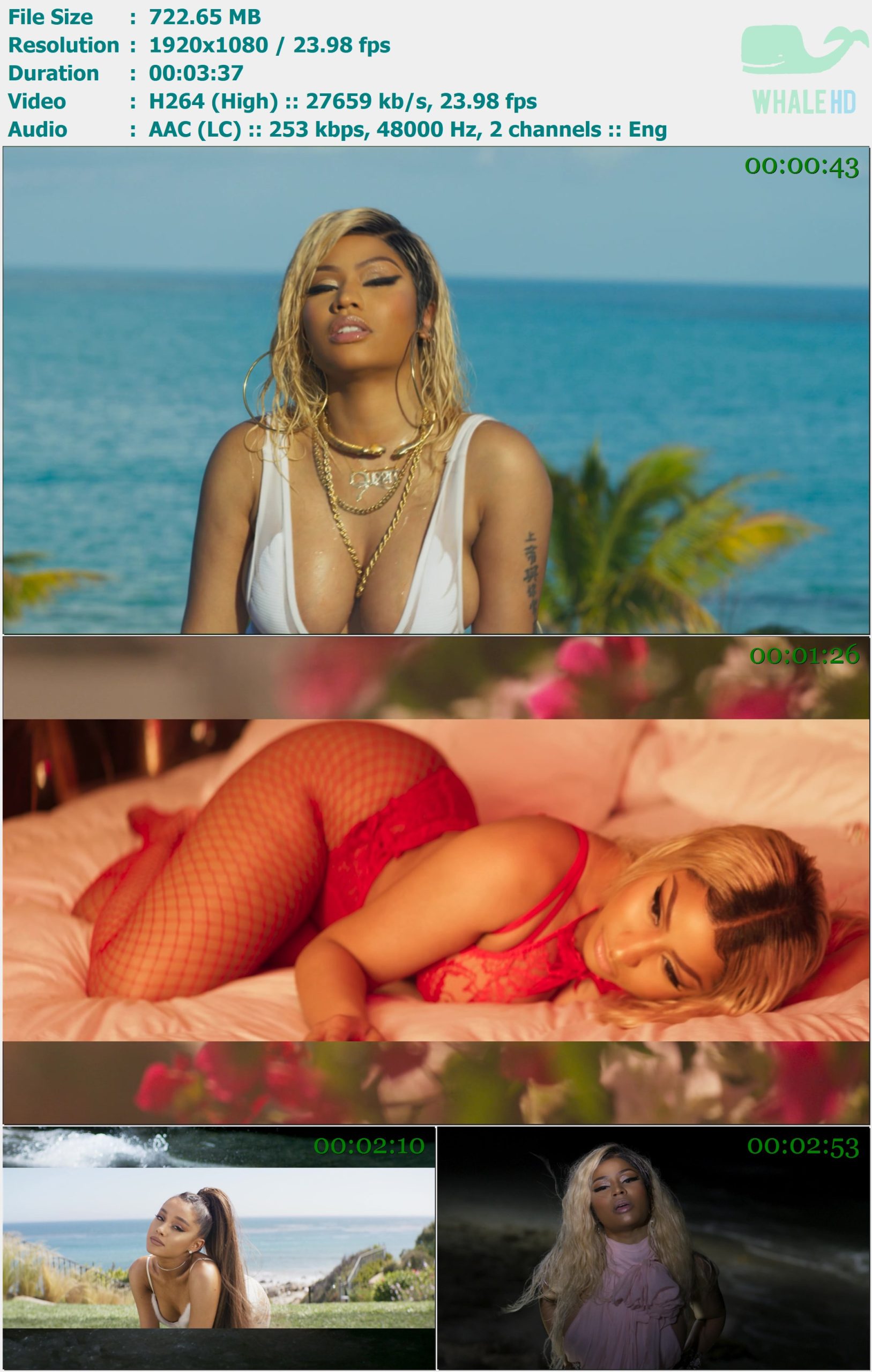 Nicki Minaj feat. Ariana Grande - Bed 2018 MasterRip 1080p H264 - 722.65MB