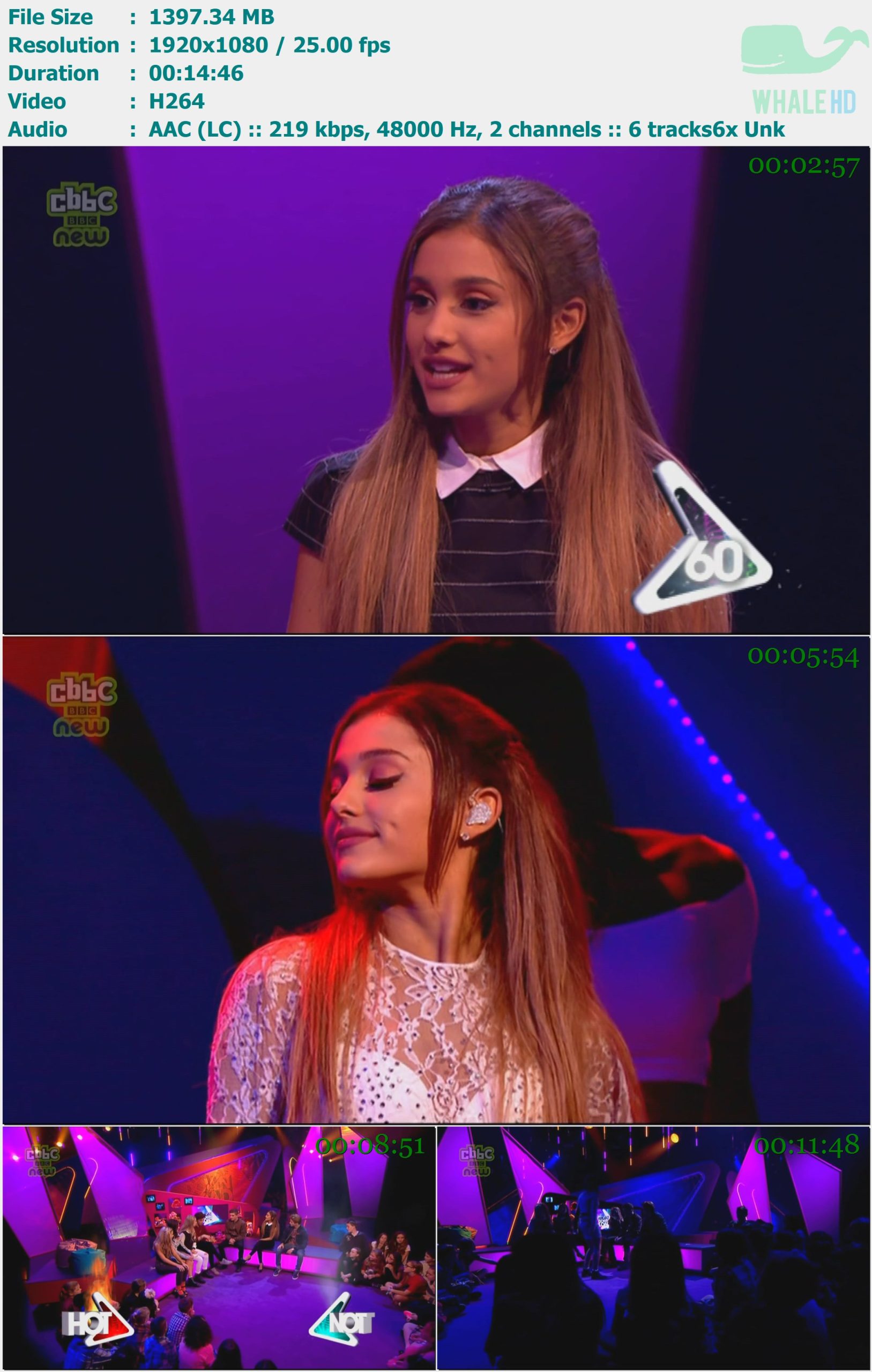 Ariana Grande - Friday Download 1st November 2014 HDTV 1080i H264 - 1.36GB