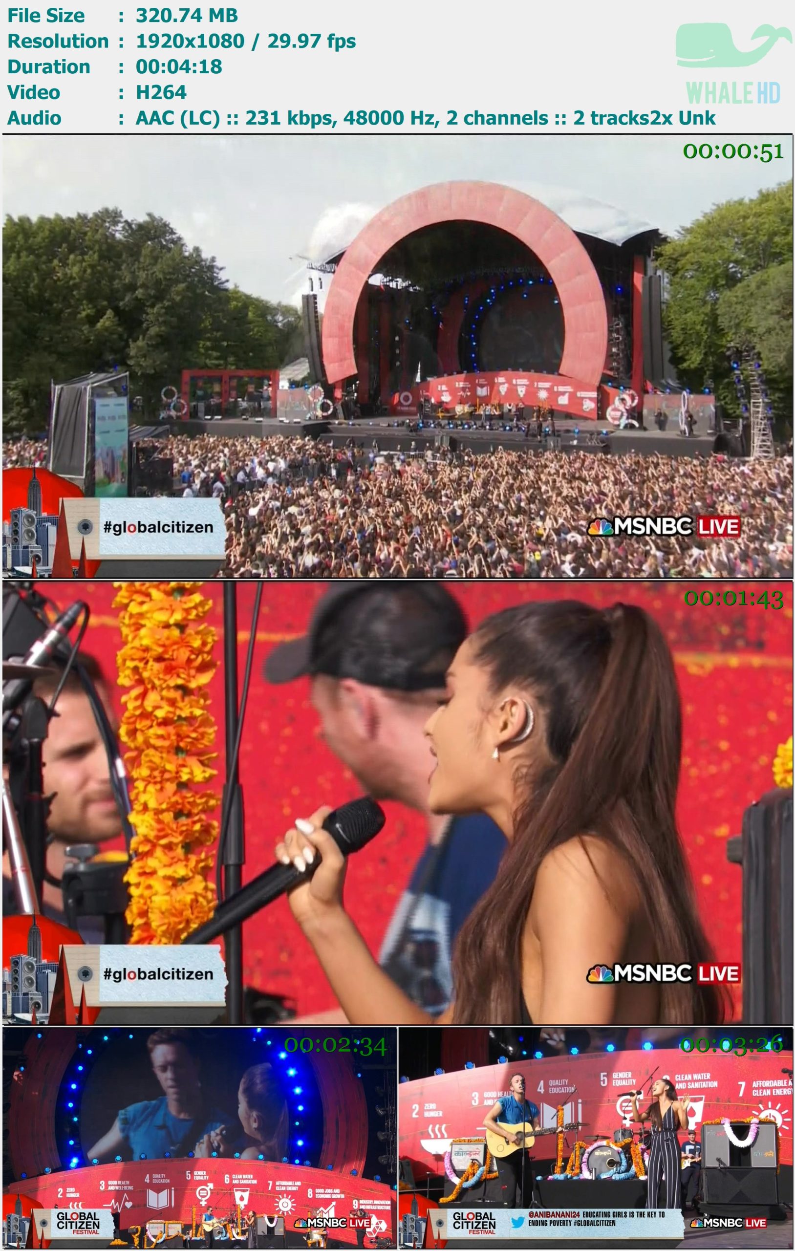 Ariana Grande - Just a Little Bit of Your Heart (𝐆𝐥𝐨𝐛𝐚𝐥 𝐂𝐢𝐭𝐢𝐳𝐞𝐧 Festival 2015) HDTV 1080i H264 - 320.74MB