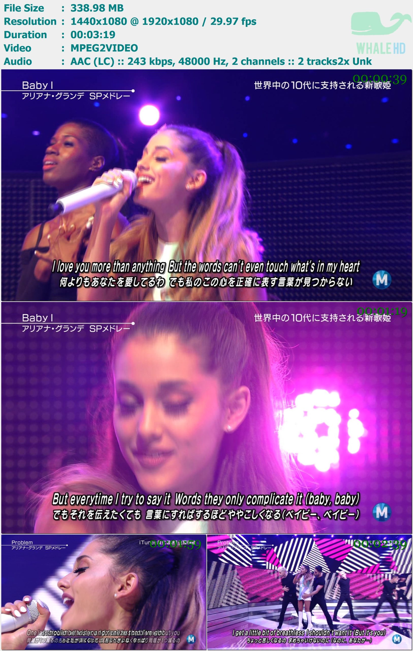 Ariana Grande - Medley (Music Station 20th.Jun.2014) HDTV 1080i MPEG2 - 338.98MB