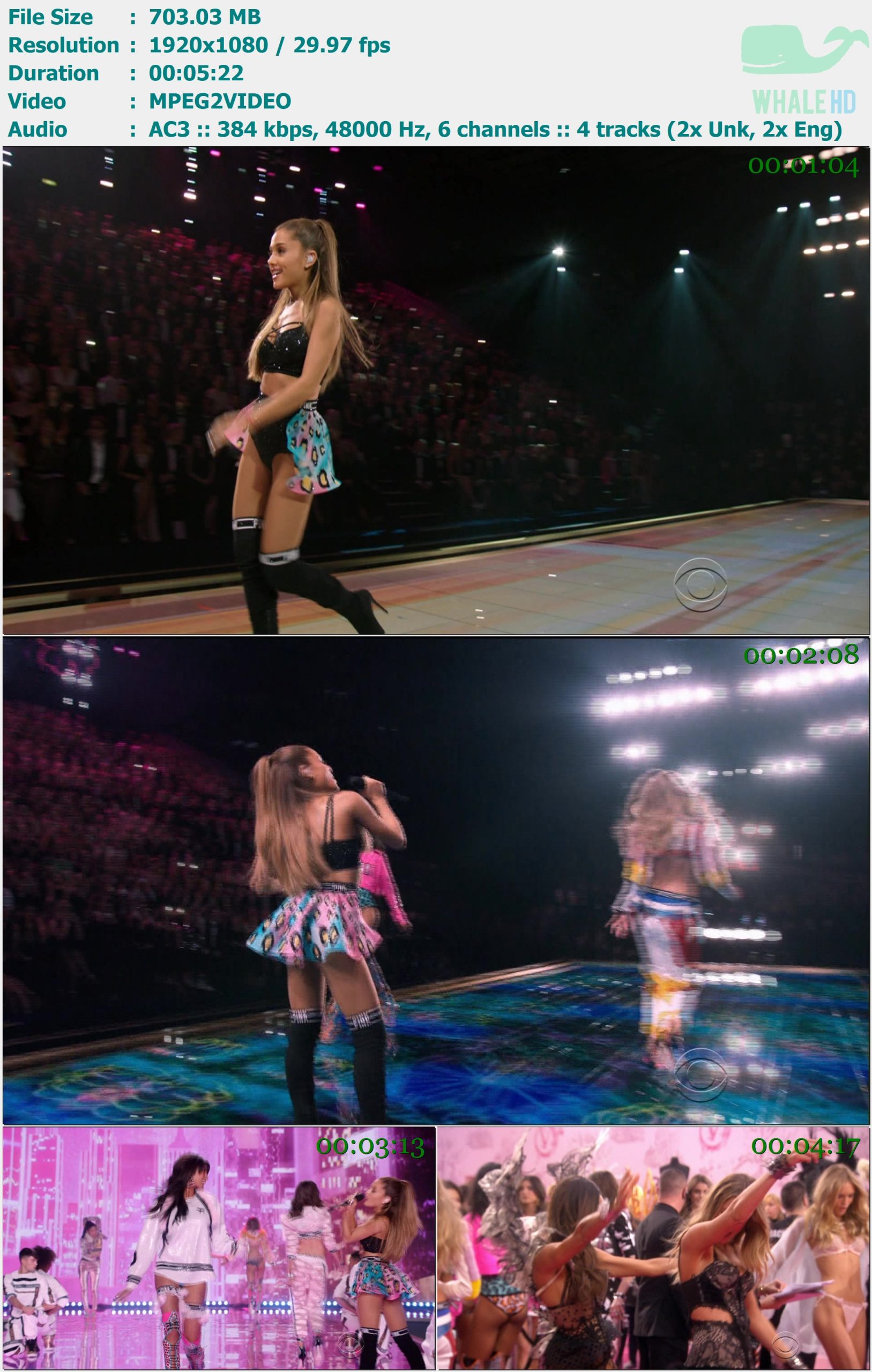 Ariana Grande - Medley (The Victorias Secret Fashion Show 2014) HDTV 1080i MPEG2 - 703.03MB