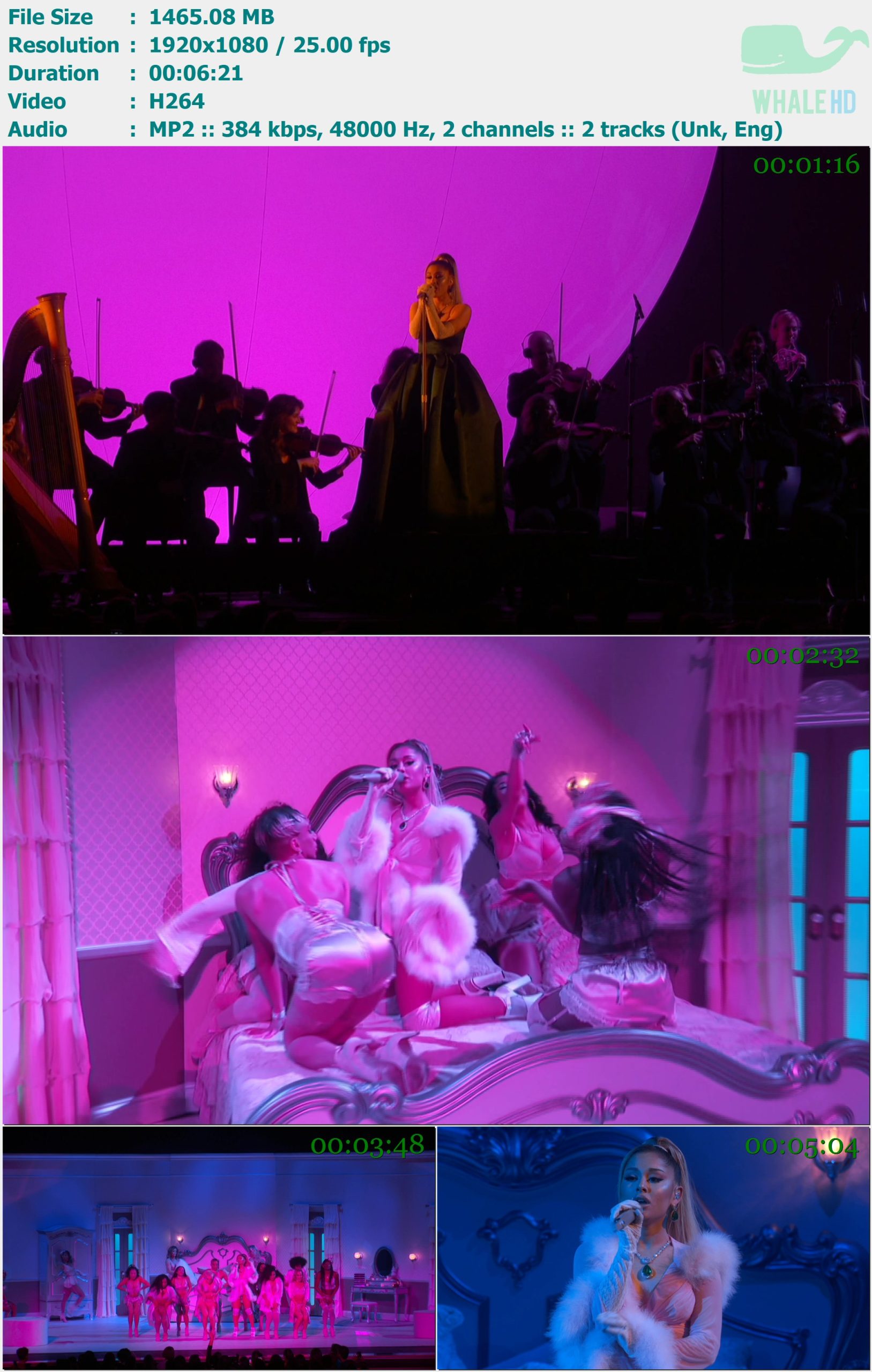 Ariana Grande - Medley (Grammys,Jan 26, 2020) FEED 1080i H264 - 1.43GB