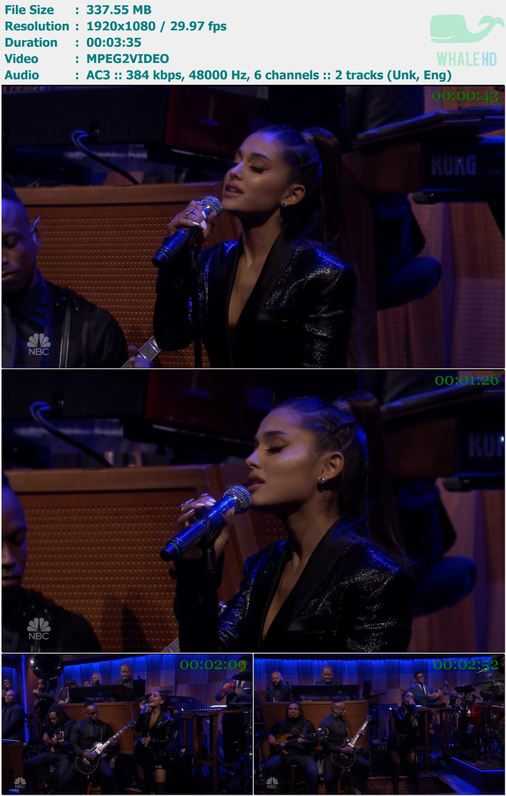 Ariana Grande - Natural Woman (Aretha-Tribute) (The 𝐓𝐨𝐧𝐢𝐠𝐡𝐭 𝐒𝐡𝐨𝐰  Starring 𝐉𝐢𝐦𝐦𝐲 𝐅𝐚𝐥𝐥𝐨𝐧 8-16-2018) HDTV 1080i MPEG2 - 337.55MB