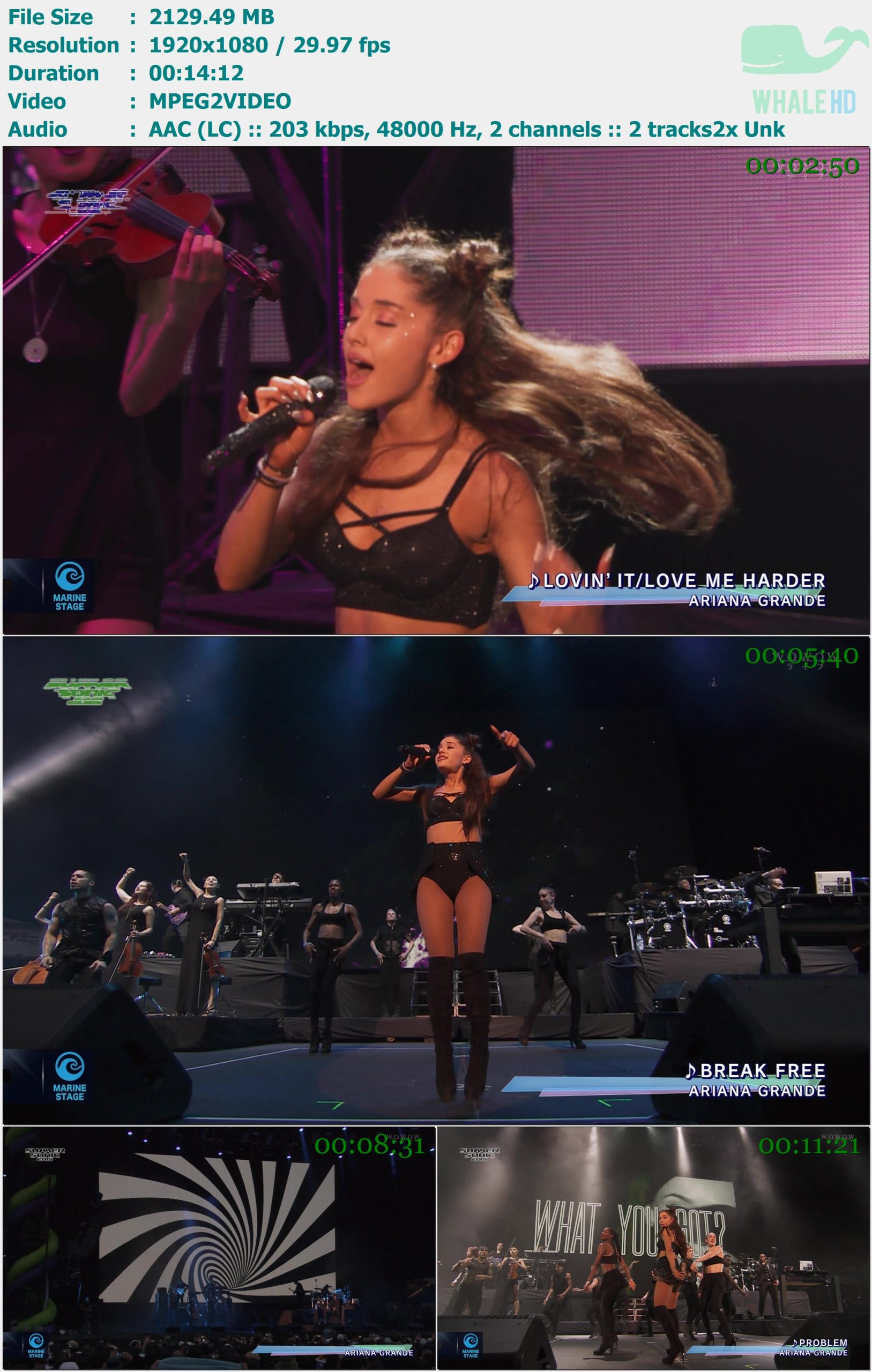 Ariana Grande - Summer Sonic 2015 HDTV 1080i MPEG2 - 2.08GB