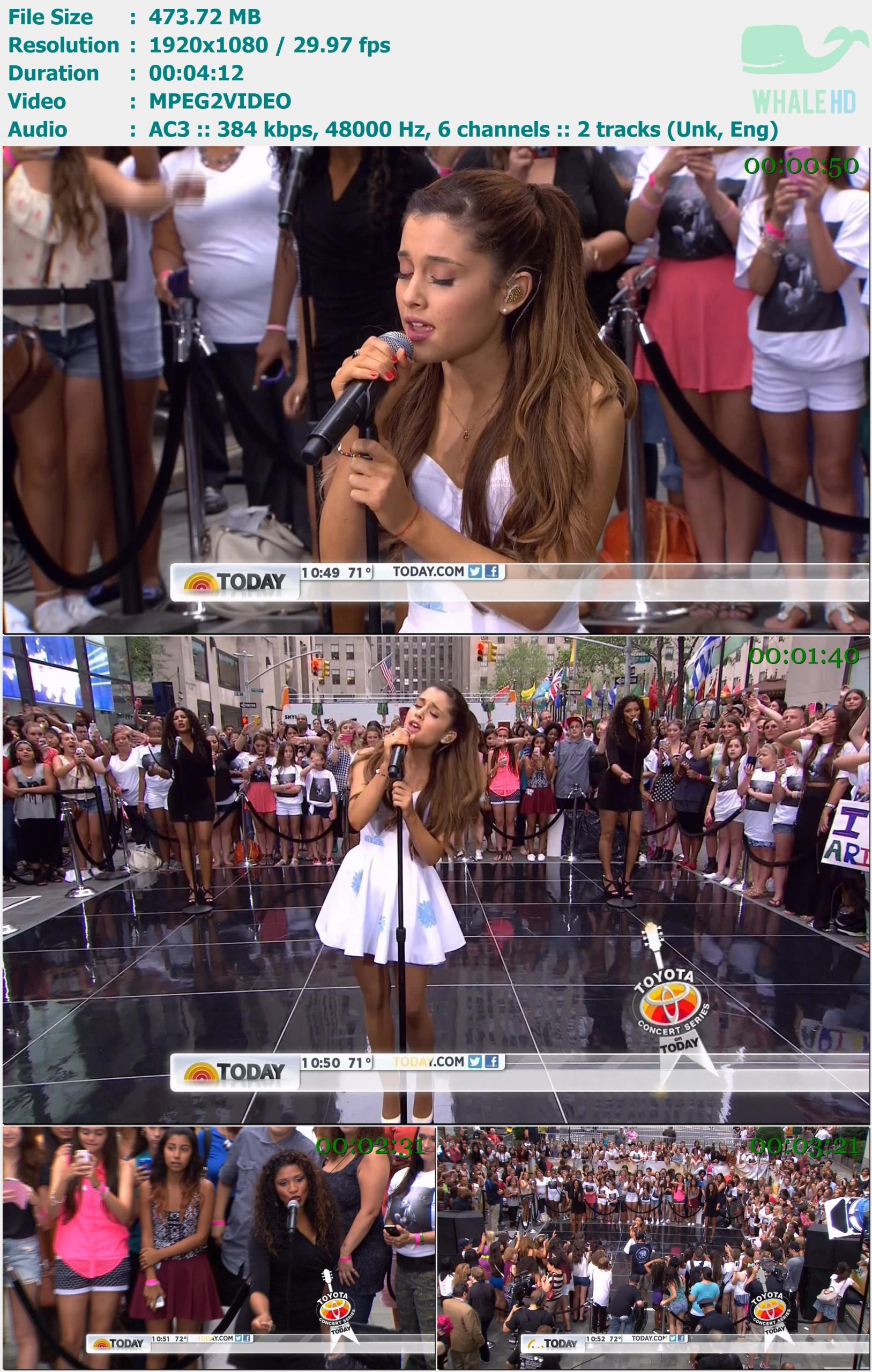 Ariana Grande - Tattooed Heart (𝐓𝐨𝐝𝐚𝐲 𝐒𝐡𝐨𝐰 - 03.09.2013) HDTV 1080i MPEG2 - 473.72MB