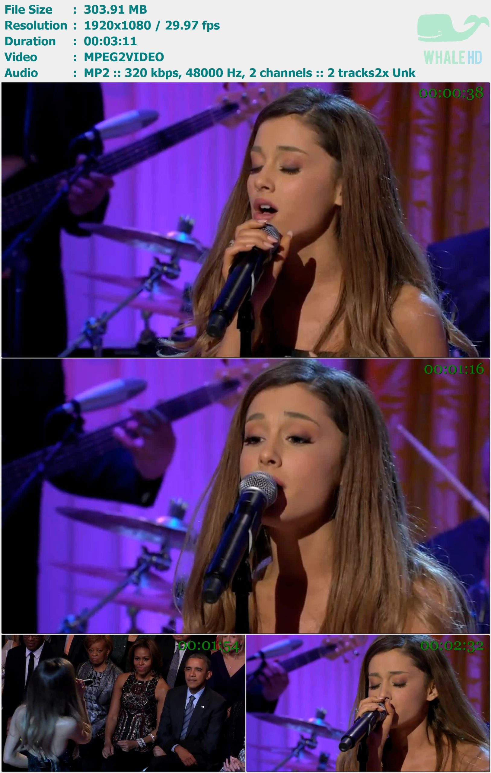 Ariana Grande - Tattooed Heart (Women of Soul at the White House 04-07-2014) HDTV 1080i MPEG2 - 303.91MB