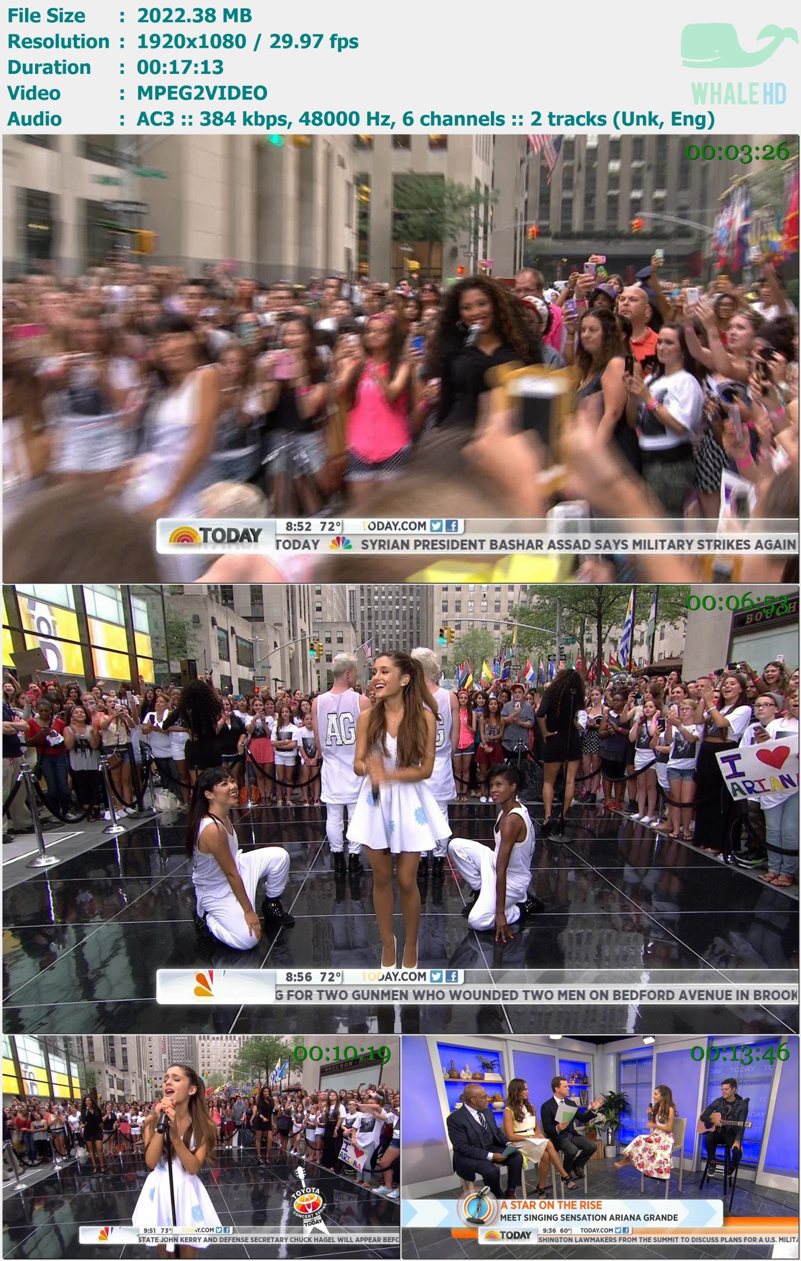 Ariana Grande - 𝐓𝐨𝐝𝐚𝐲 𝐒𝐡𝐨𝐰 2013-09-03 HDTV 1080i MPEG2 TrollHD - 1.97GB