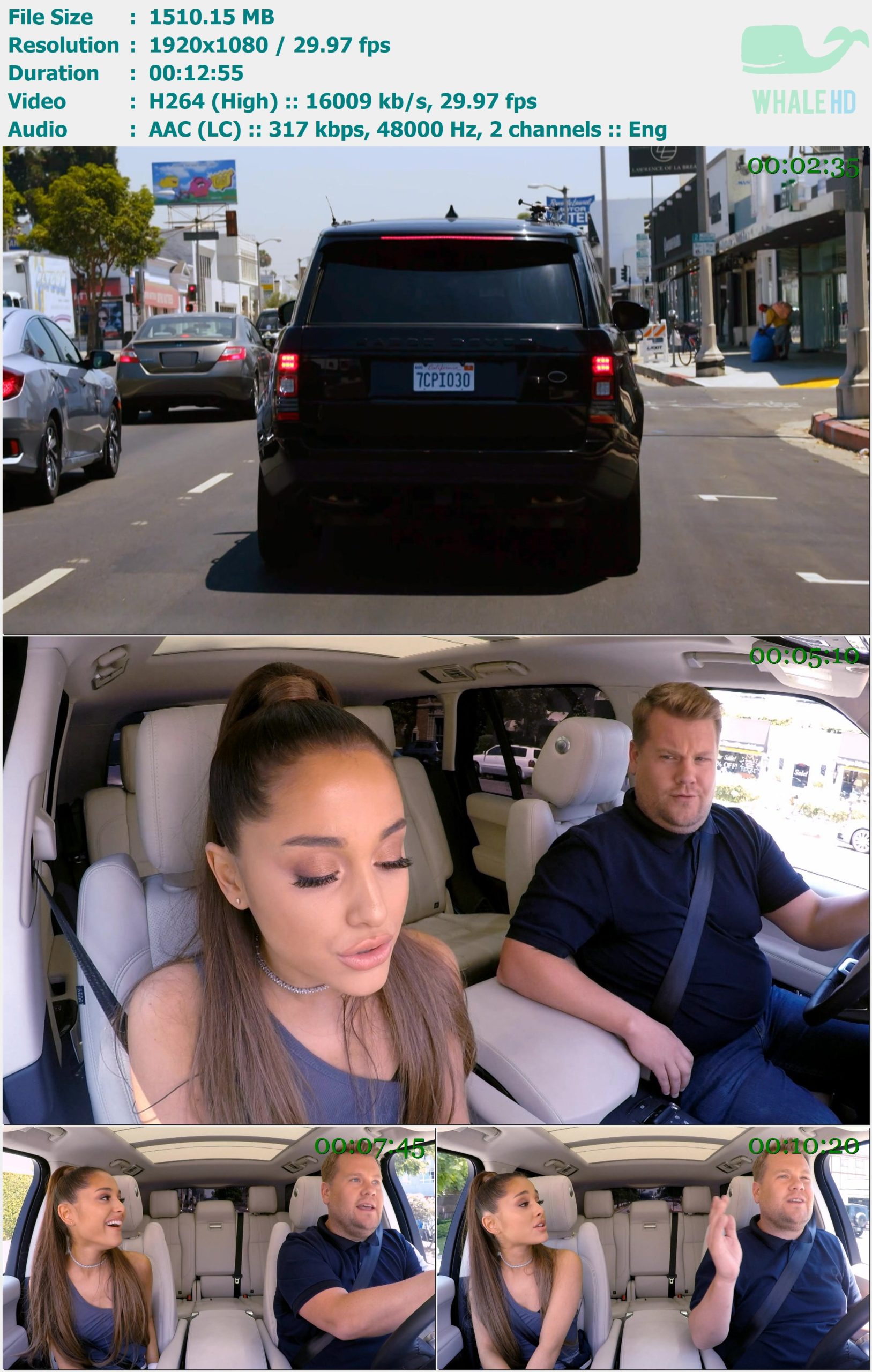 Ariana Grande Carpool Karaoke 2018 MasterRip 1080p H264 - 1.47GB