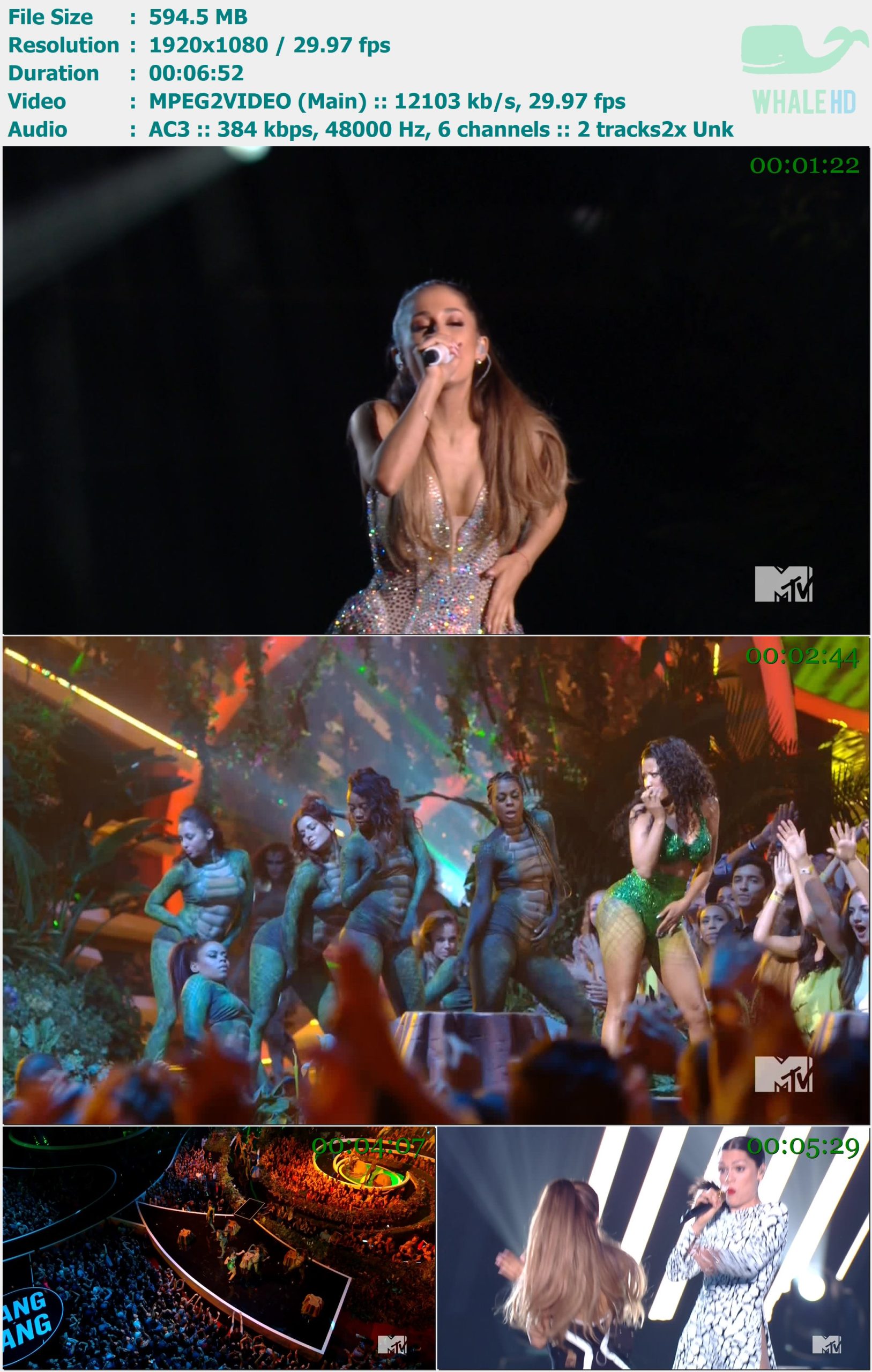 Ariana Grande & Nicki Minaj & Jessie J - Break Free + Anaconda + Bang Bang (Live at 𝐌𝐓𝐕 𝐕𝐢𝐝𝐞𝐨 𝐌𝐮𝐬𝐢𝐜 𝐀𝐰𝐚𝐫𝐝𝐬 08-24-2014) HDTV 1080i MPEG2 - 594.50MB