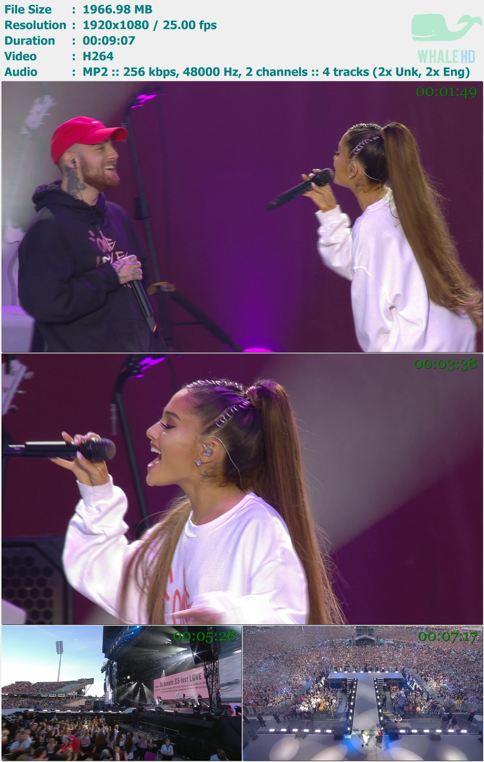 Mac Miller, Ariana Grande - The Way + Dang (Live At One Love Manchester 2017) FEED 1080i H264 - 1.92GB