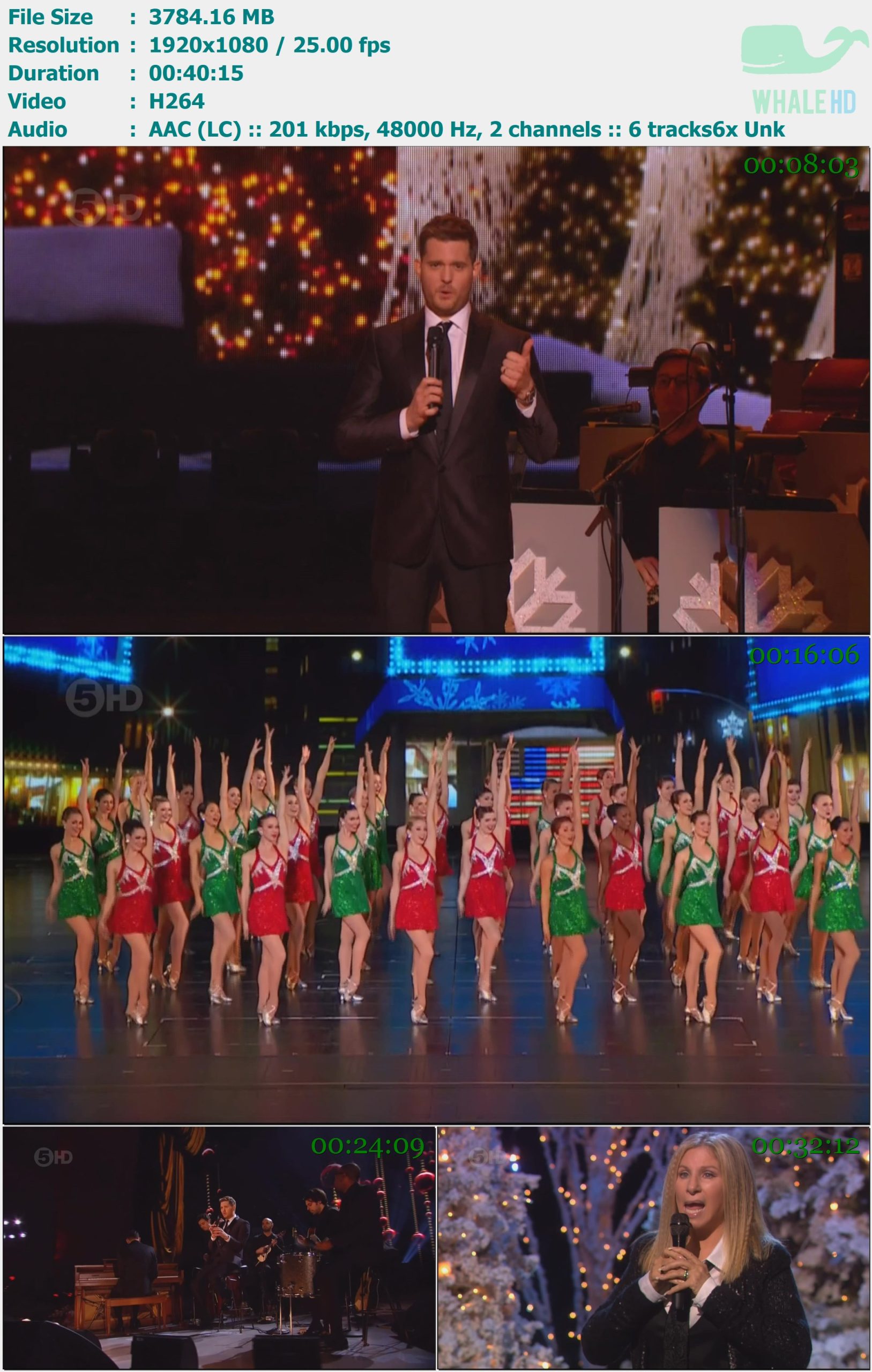 Michael Buble's Christmas 2014 (Michael Buble, Ariana Grande, Barbra Streisand) HDTV 1080i H264 - 3.70GB