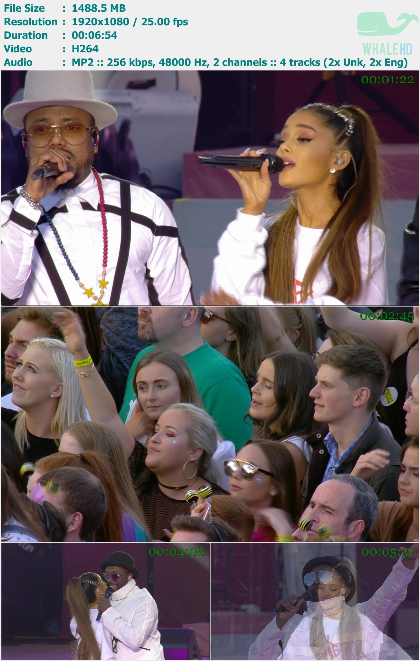 The Black Eyed Peas feat. Ariana Grande - Where Is the Love (One Love Manchester.jun 04, 2017) FEED 1080i H264 - 1.45GB