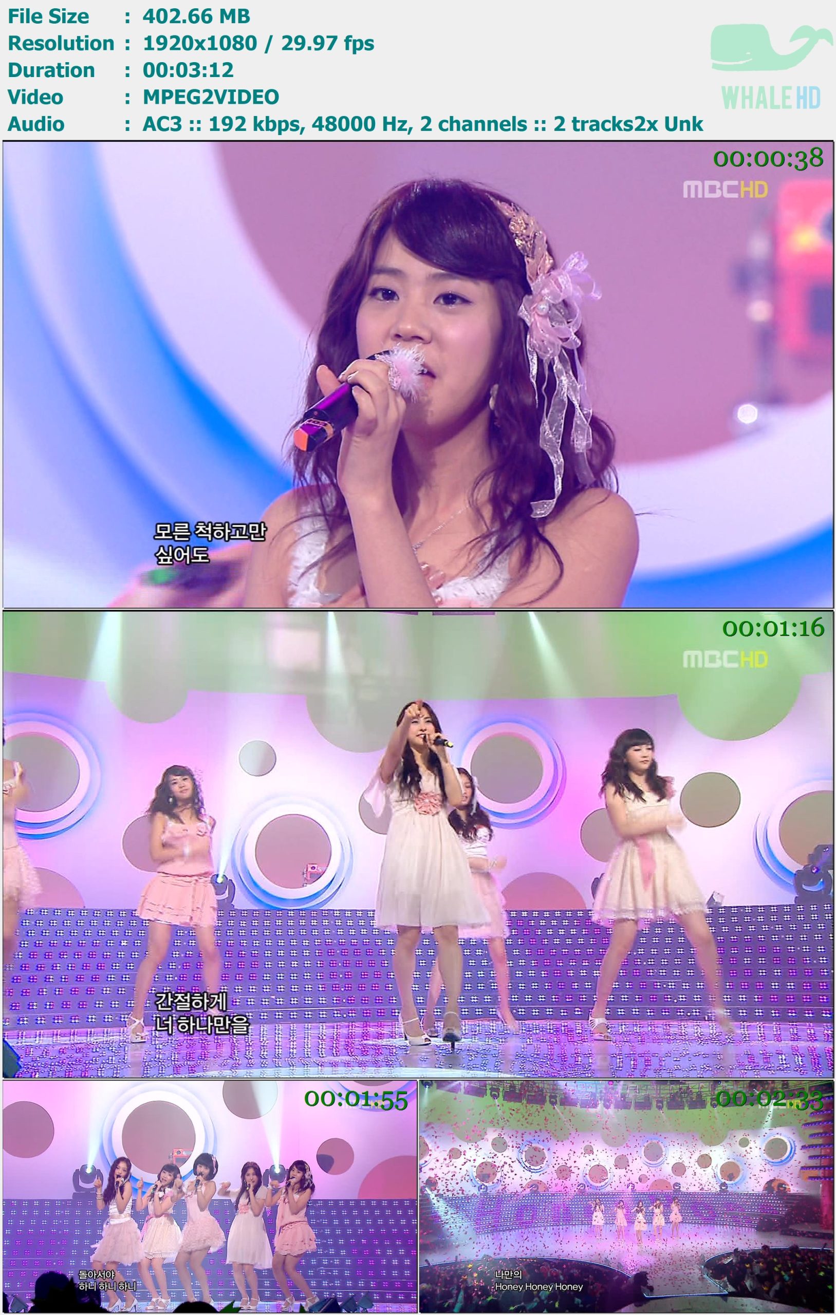 Kara - Honey (𝐌𝐁𝐂 Music Core 音乐中心 2009-02-14) HDTV 1080i MPEG2 - 402.66MB