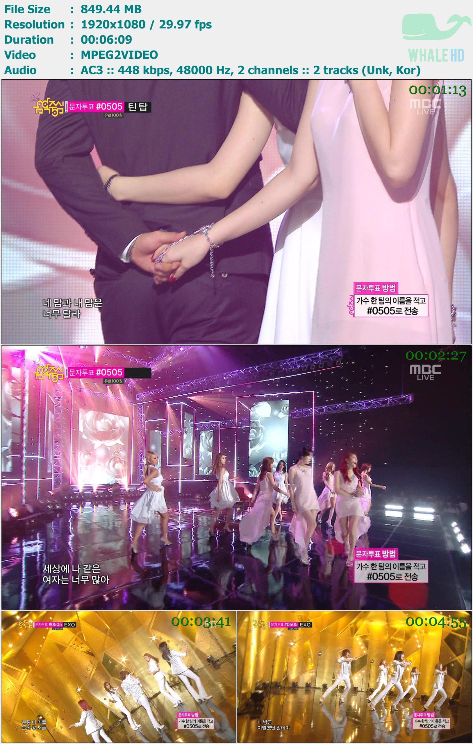 Kara - Runaway + Damaged Lady (Music Core 音乐中心 2013-09-07) HDTV 1080i MPEG2 - 849.44MB