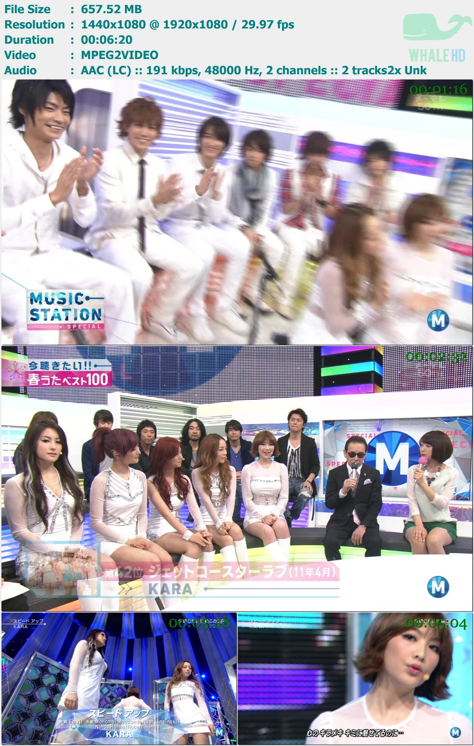 KARA - Speed Up + Talk (Music Station Special 2012-04-06) HDTV 1080i MPEG2 - 657.52MB