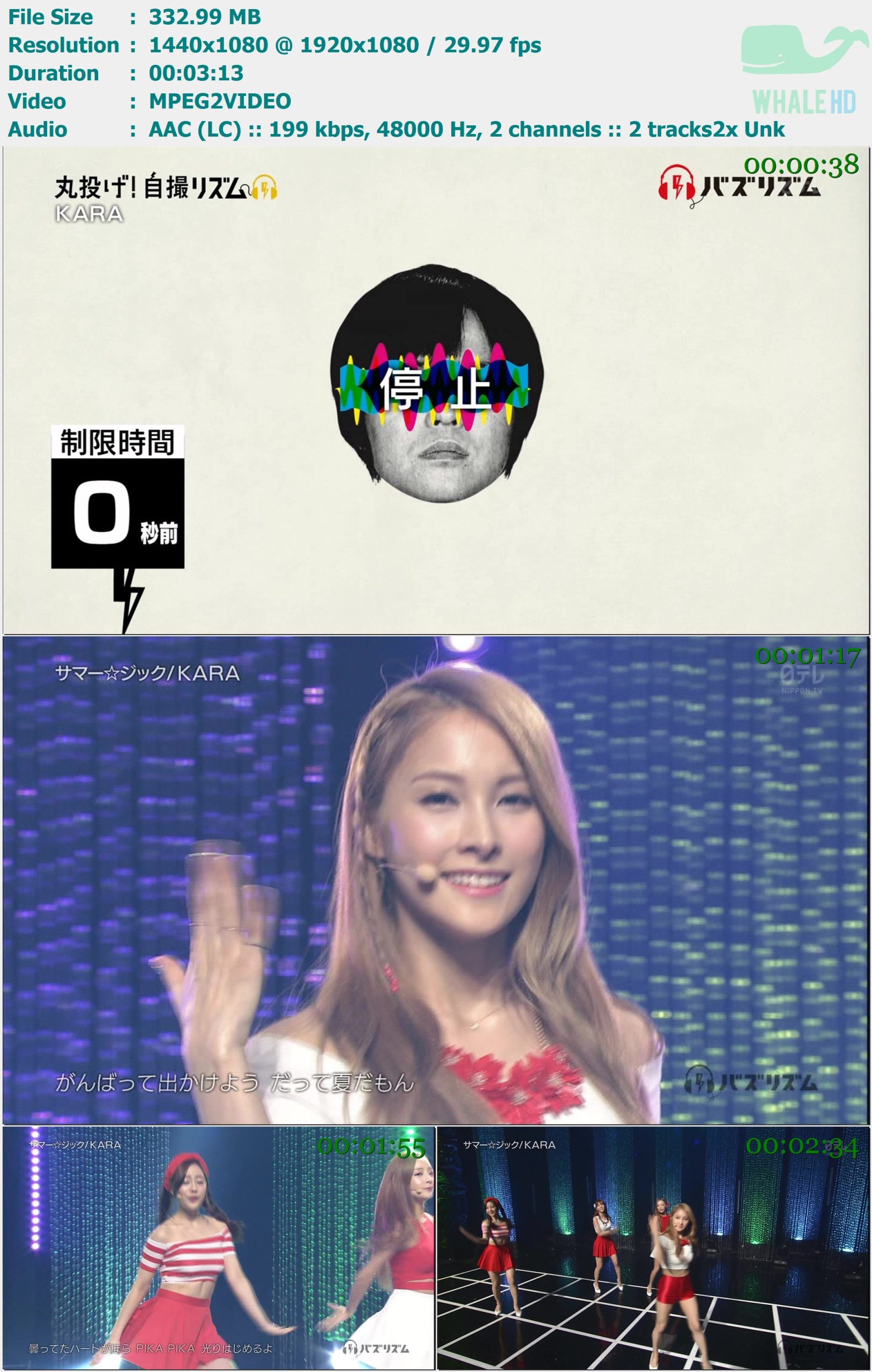 KARA - Summergic (NTV Buzz Rhythm 2015-05-15) HDTV 1080i MPEG2 - 332.99MB