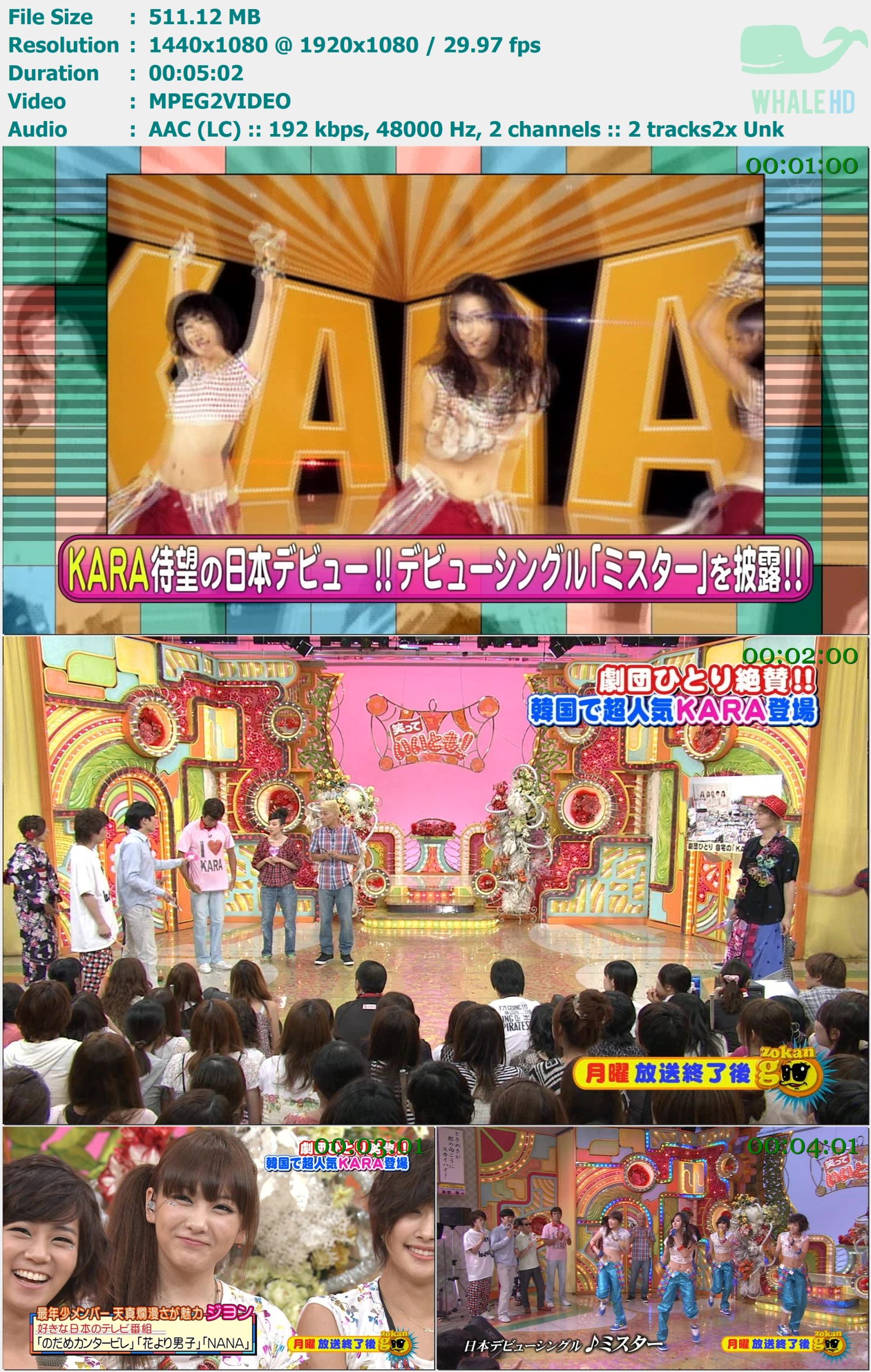 KARA - Talk + Mister (Waratte iitomo! 2010-08-15) HDTV 1080i MPEG2 - 511.12MB