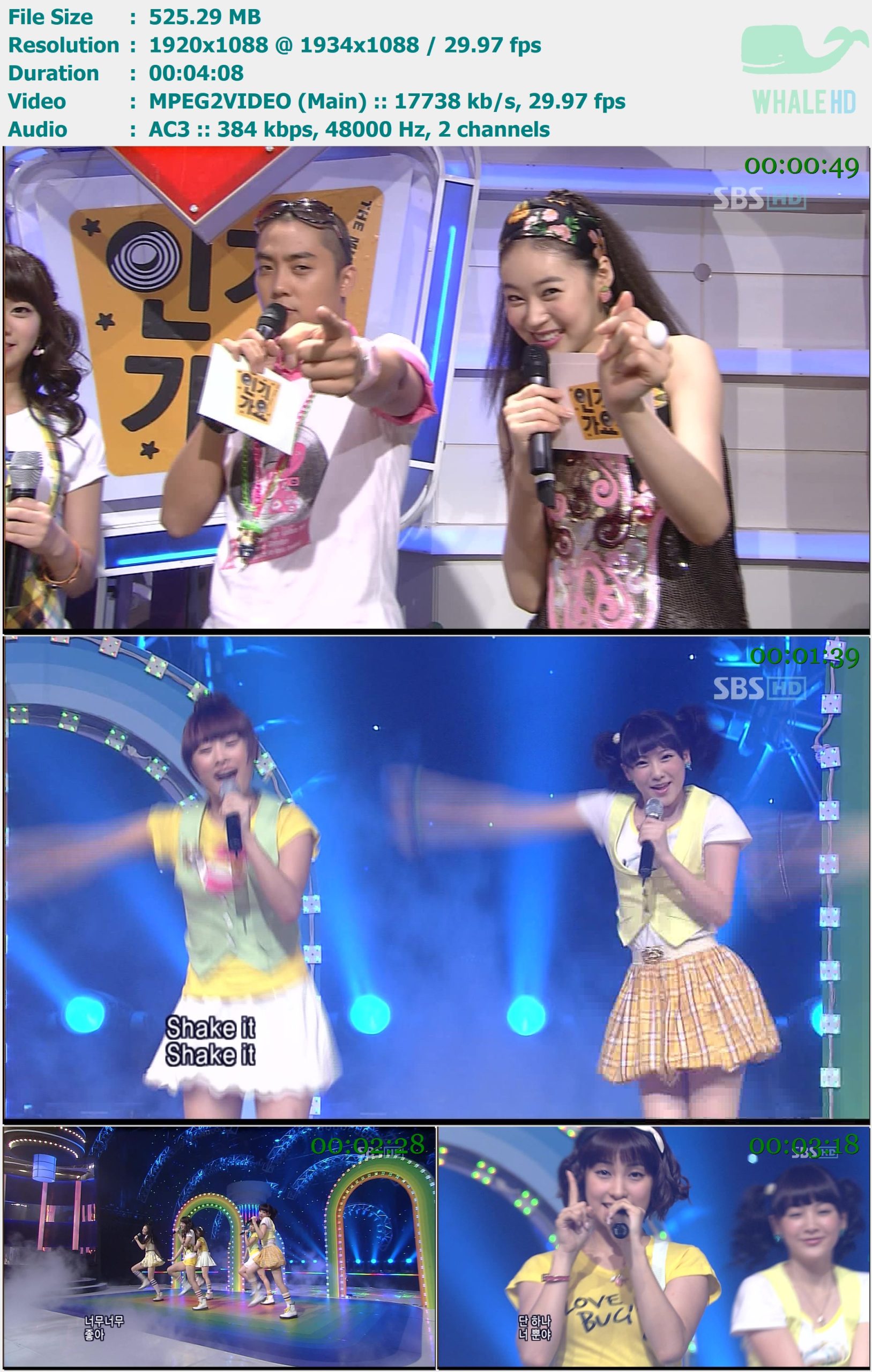 Kara - Talk + Rock U (𝐒𝐁𝐒 𝐈𝐧𝐤𝐢𝐠𝐚𝐲𝐨 人气歌谣 2008-07-27) HDTV 1080i MPEG2 - 525.29MB