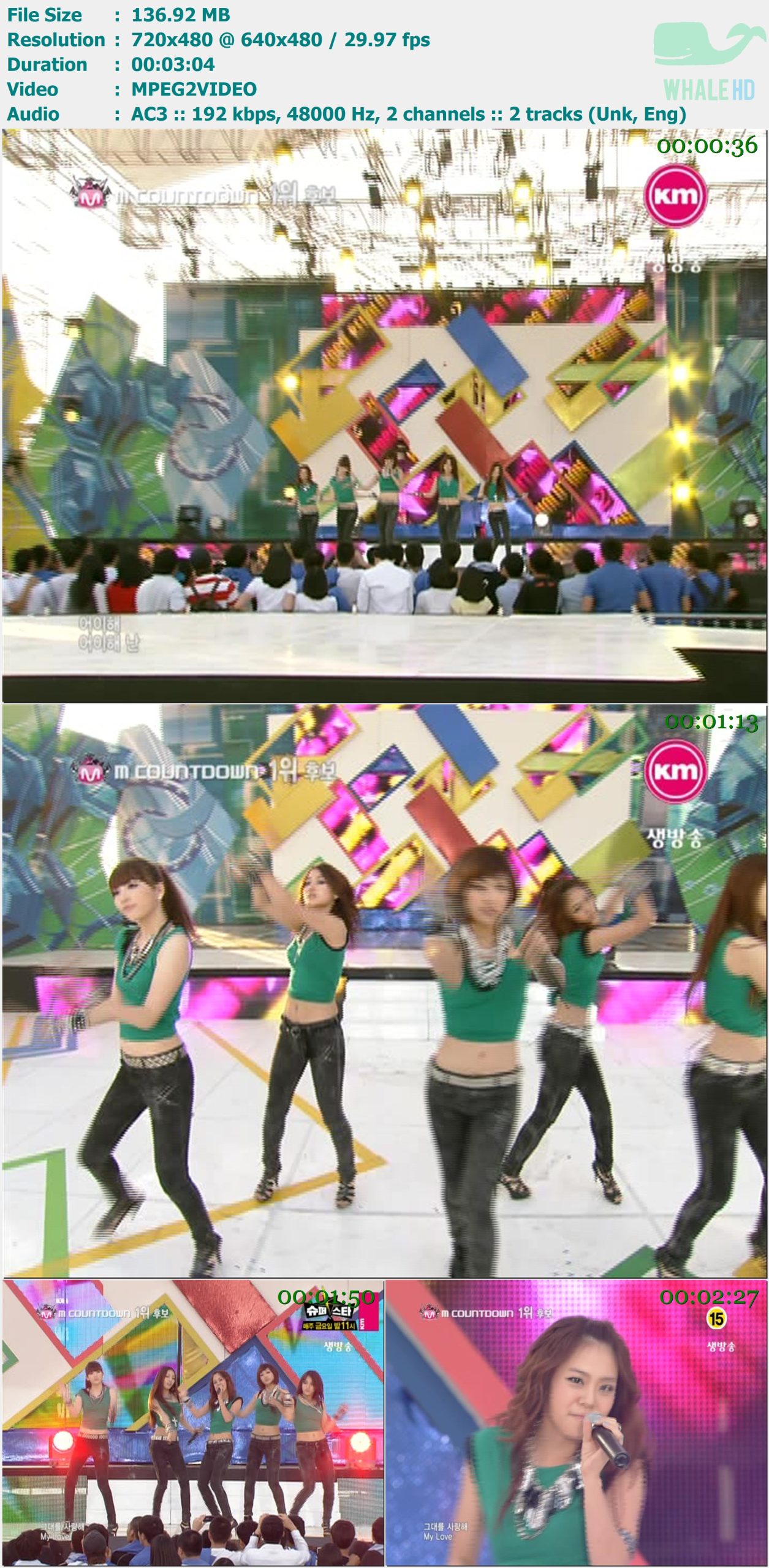 KARA - Wanna (km M! Countdown 2009-09-03) HDTV 480i MPEG2 - 136.92MB