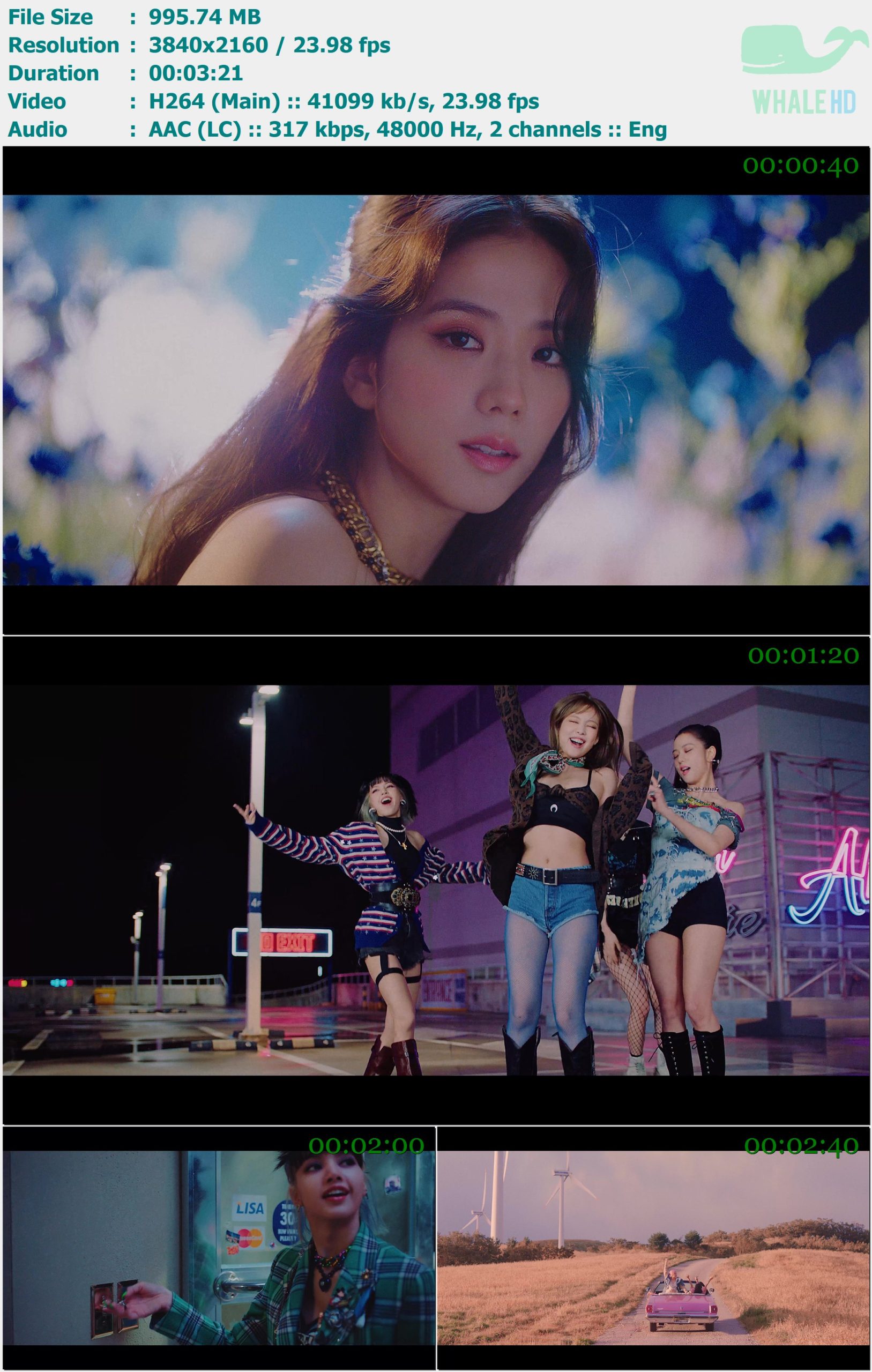 BLACKPINK - Lovesick Girls 2020 Bugs! 2160p H264 - 995.74MB