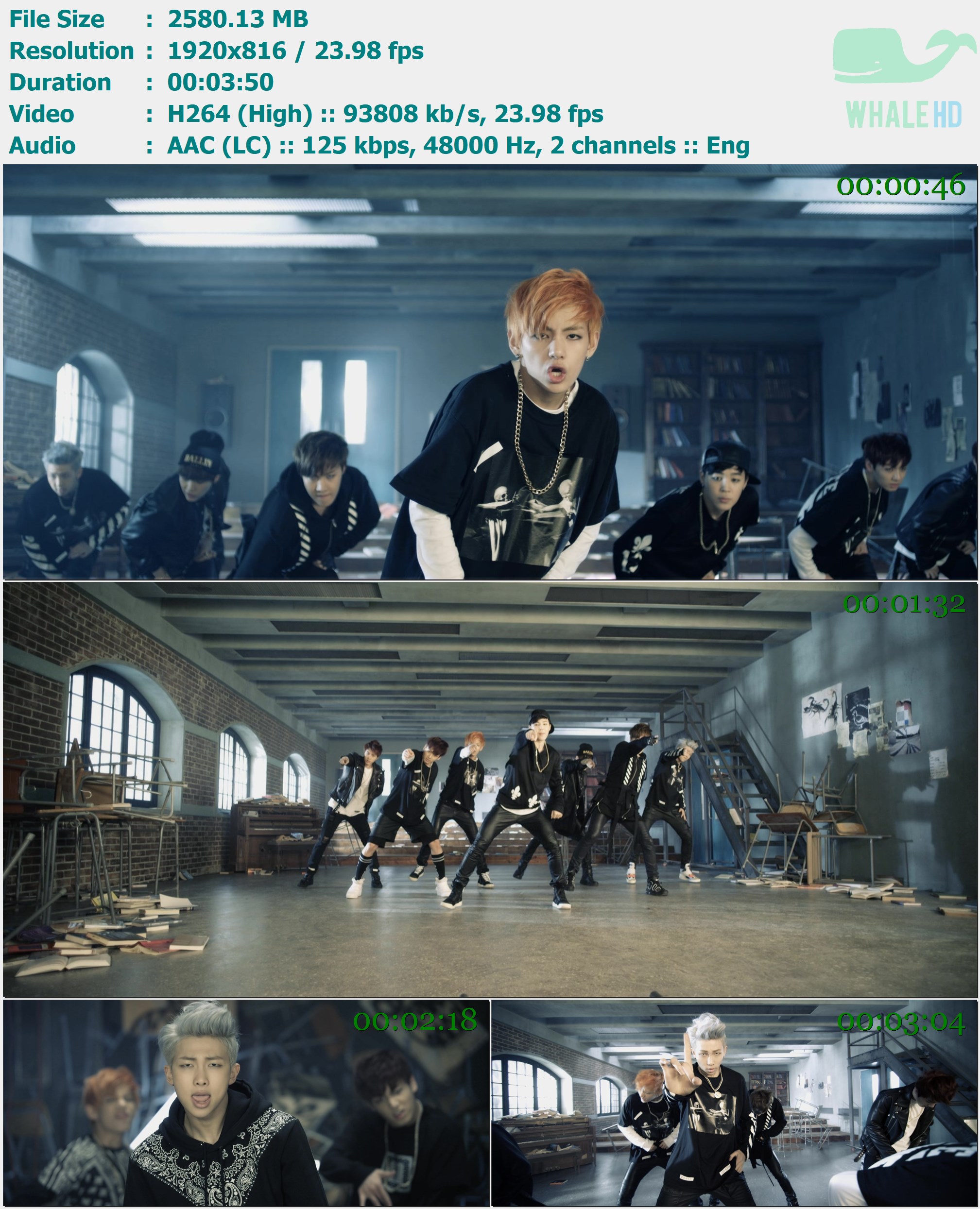 防弹少年团 BTS - No More Dream (Japanese Ver.) 2013 MasterRip 816p H264 - 2.52GB