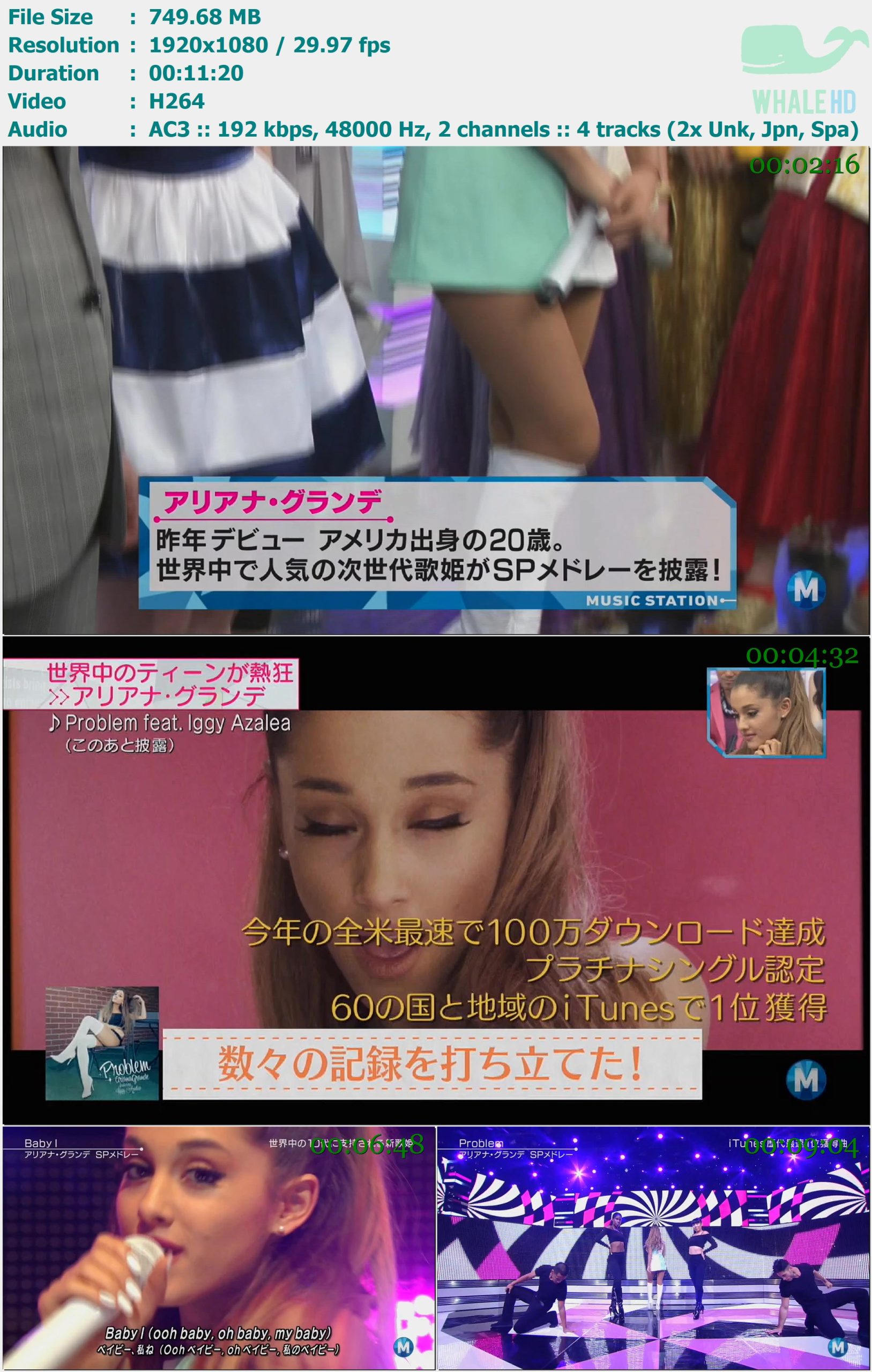 Ariana Grande - Baby I + Problem (Music Station 2014-06-29) HDTV 1080i H264 TrollHD - 749.68MB