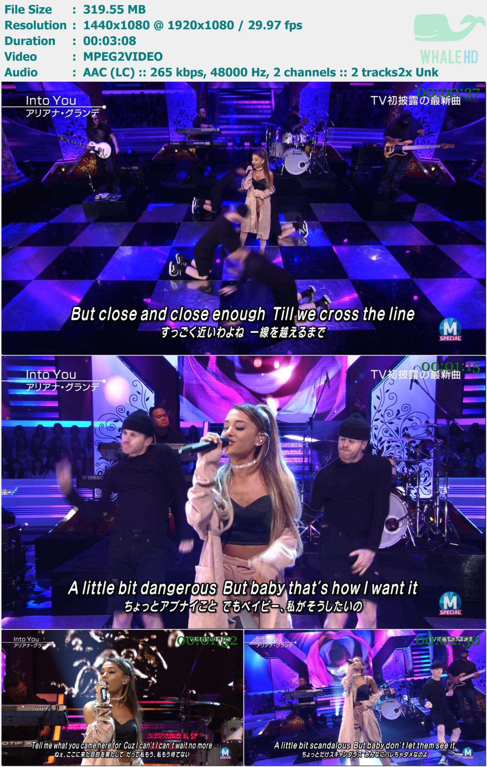 Ariana Grande - Into You (MUSIC STATION 17th.Jun.2016) HDTV 1080i MPEG2 - 319.55MB