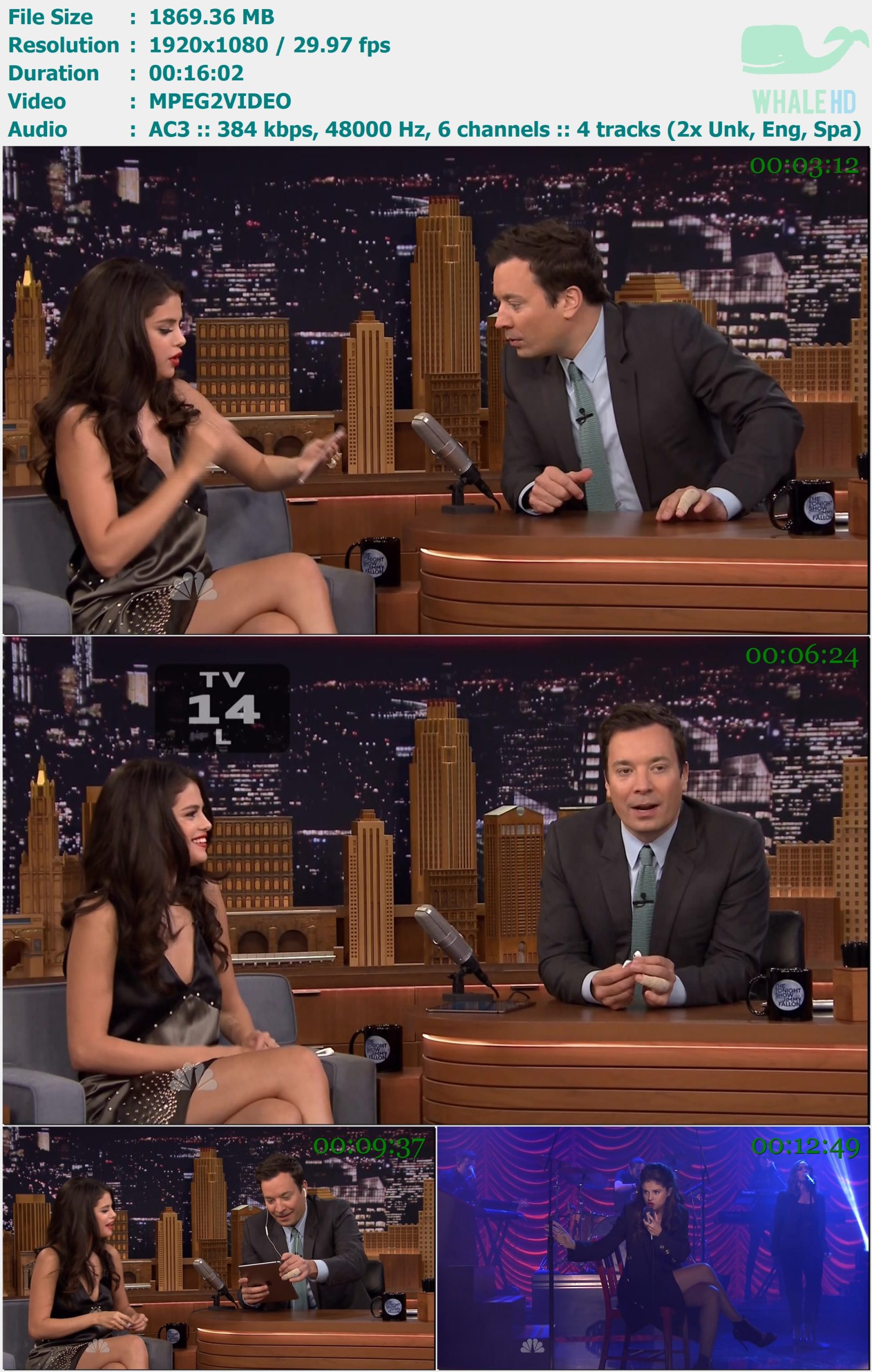 Selena Gomez - Interview + Same Old Love (The 𝐓𝐨𝐧𝐢𝐠𝐡𝐭 𝐒𝐡𝐨𝐰  Starring 𝐉𝐢𝐦𝐦𝐲 𝐅𝐚𝐥𝐥𝐨𝐧 S01E351 2015-10-14) HDTV 1080i MPEG2 TrollHD - 1.83GB