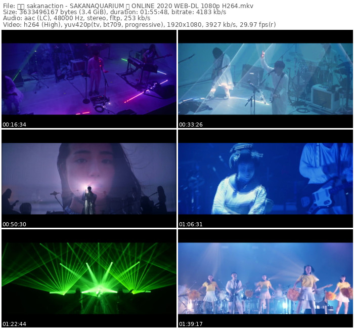 鱼韵 sakanaction - SAKANAQUARIUM 光 ONLINE 2020 WEB-DL 1080p H264- 3.38GB