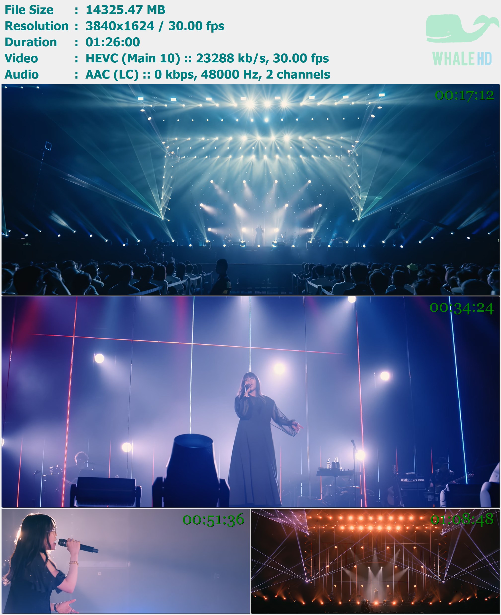 Aimer 3 nuits tour 上海公演 2024 HDTVRip 1624p H265 - 13.99GB