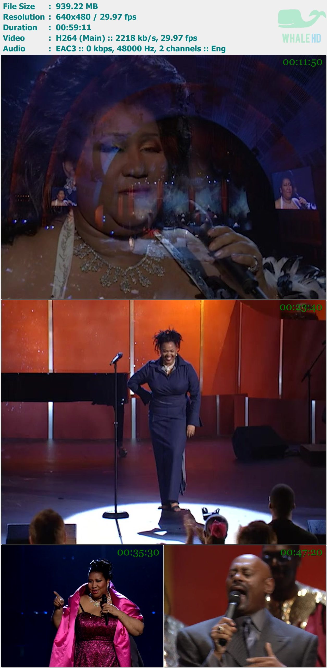 VH1 Divas Live The One and Only Aretha Franklin 2001 WEB-DL 576p+480p H264 - 1.26GB+939.22MB