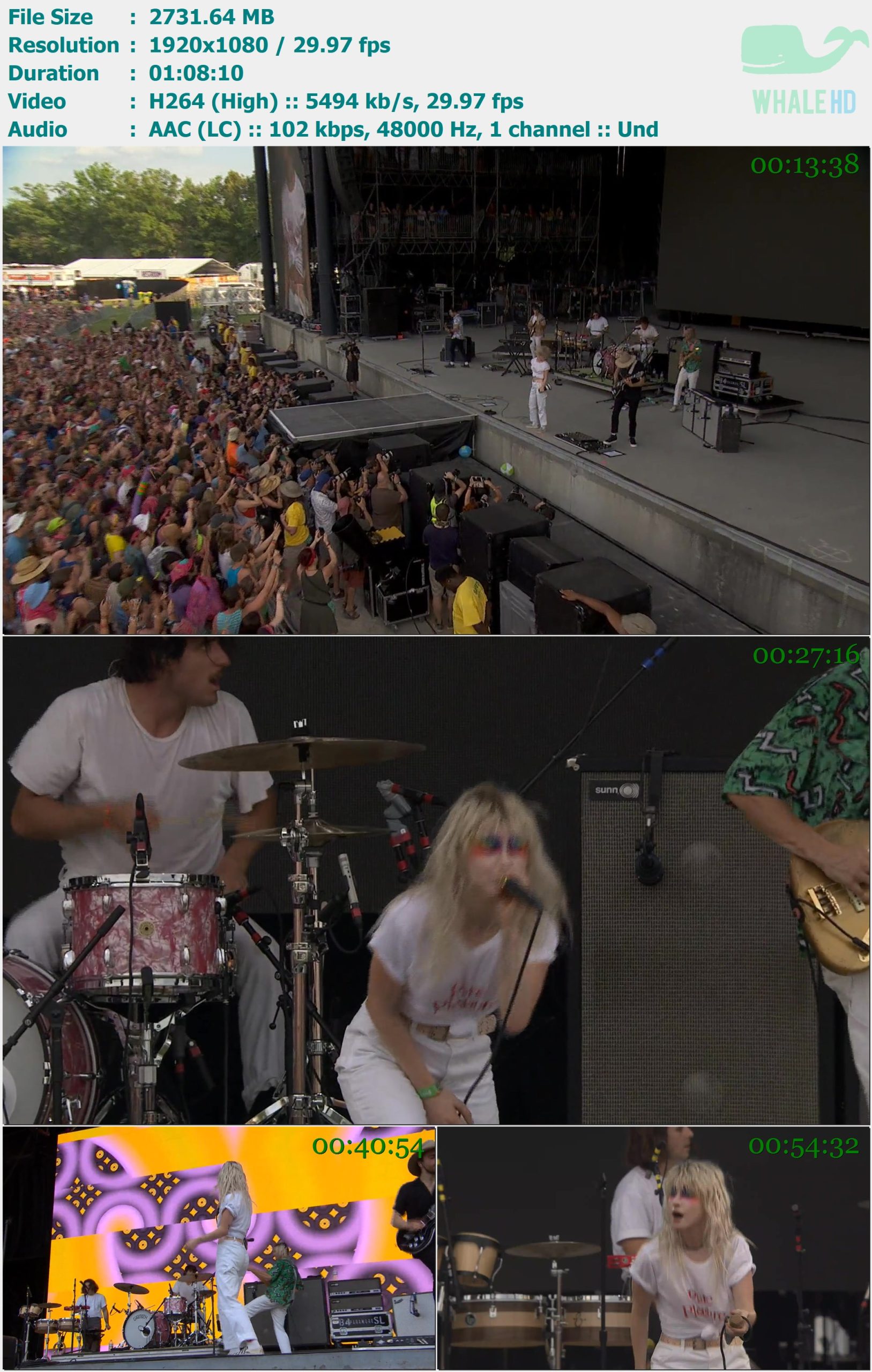 Paramore - Bonnaroo 2018 WEB-DL 1080p H264 - 2.67GB