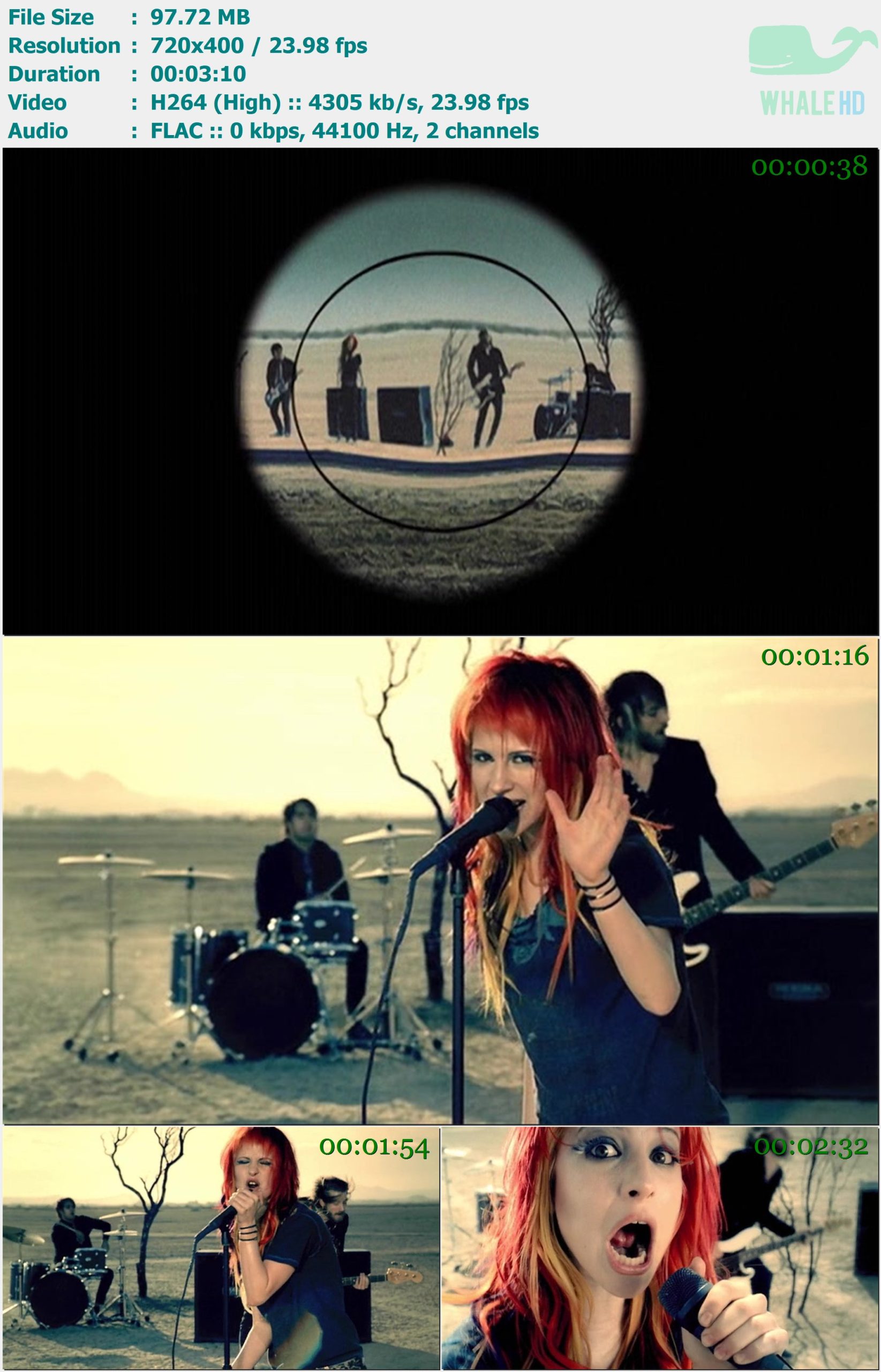 Paramore - CrushCrushCrush 2007 WEBRip 400p X264 - 97.72MB