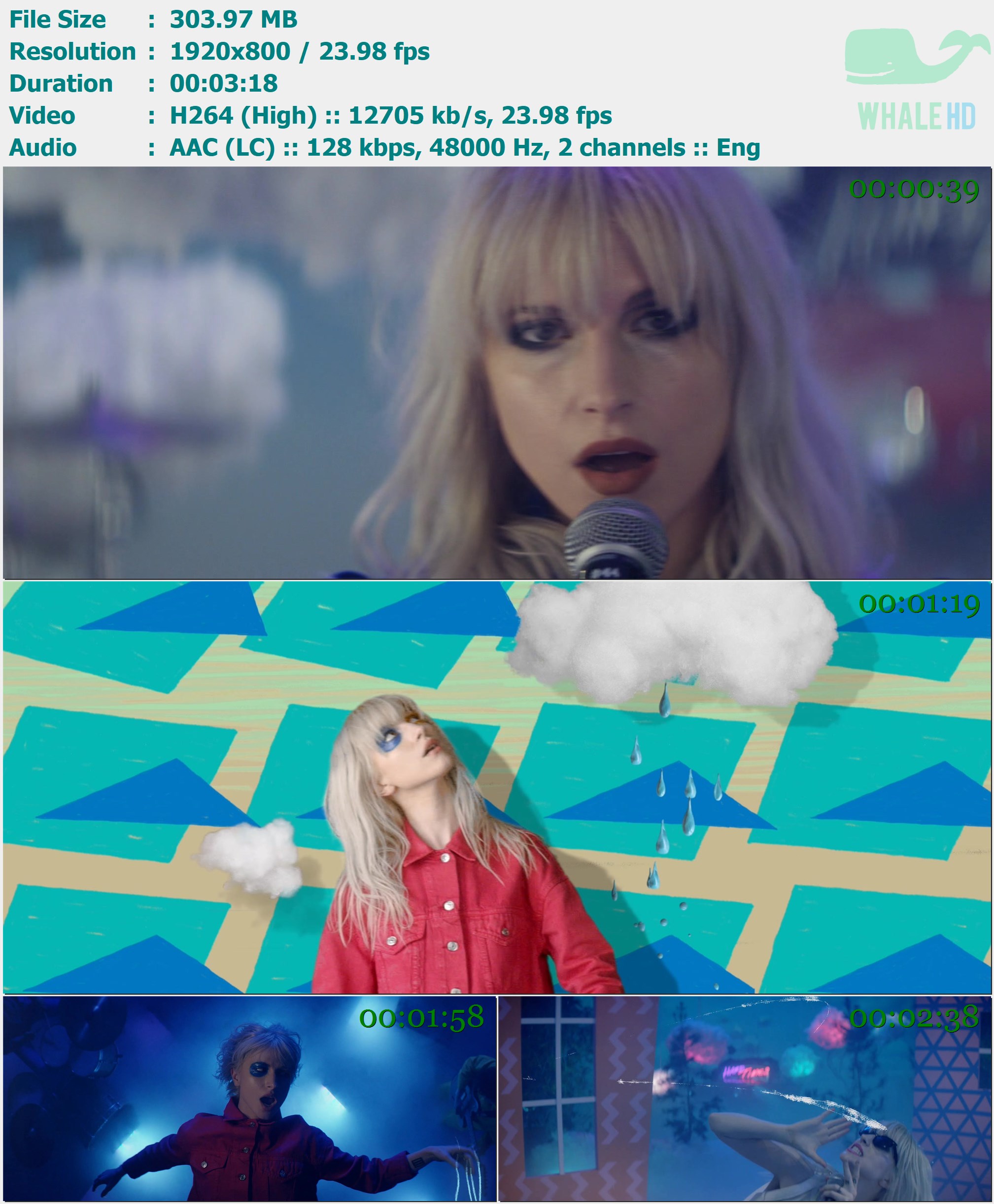 Paramore - Hard Times 2017 MasterRip 800p H264 - 303.97MB