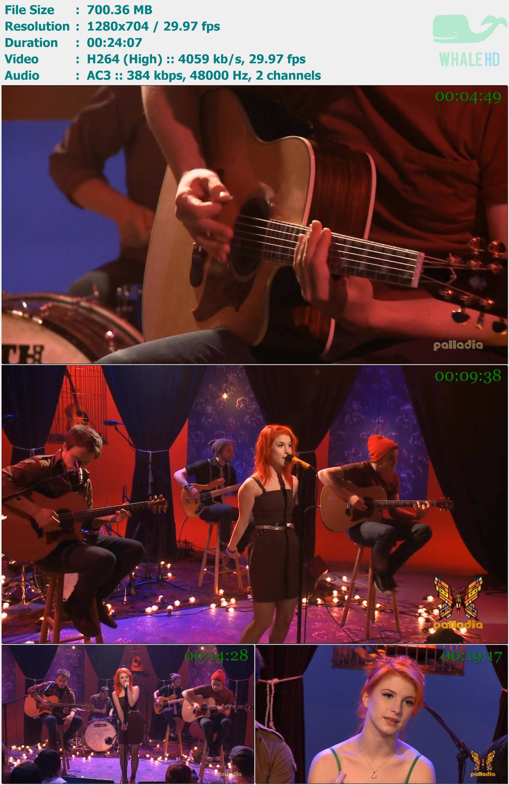 Paramore - MTV Unplugged 2009 HDTVRip 720p H264 - 700.36MB