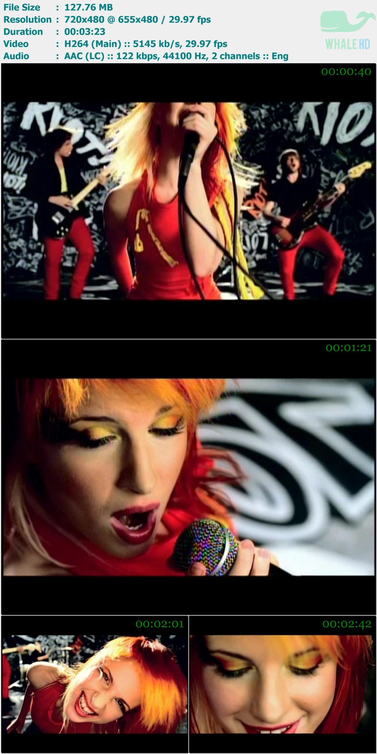 Paramore - Misery Business 2007 MasterRip 480p H264 - 127.76MB