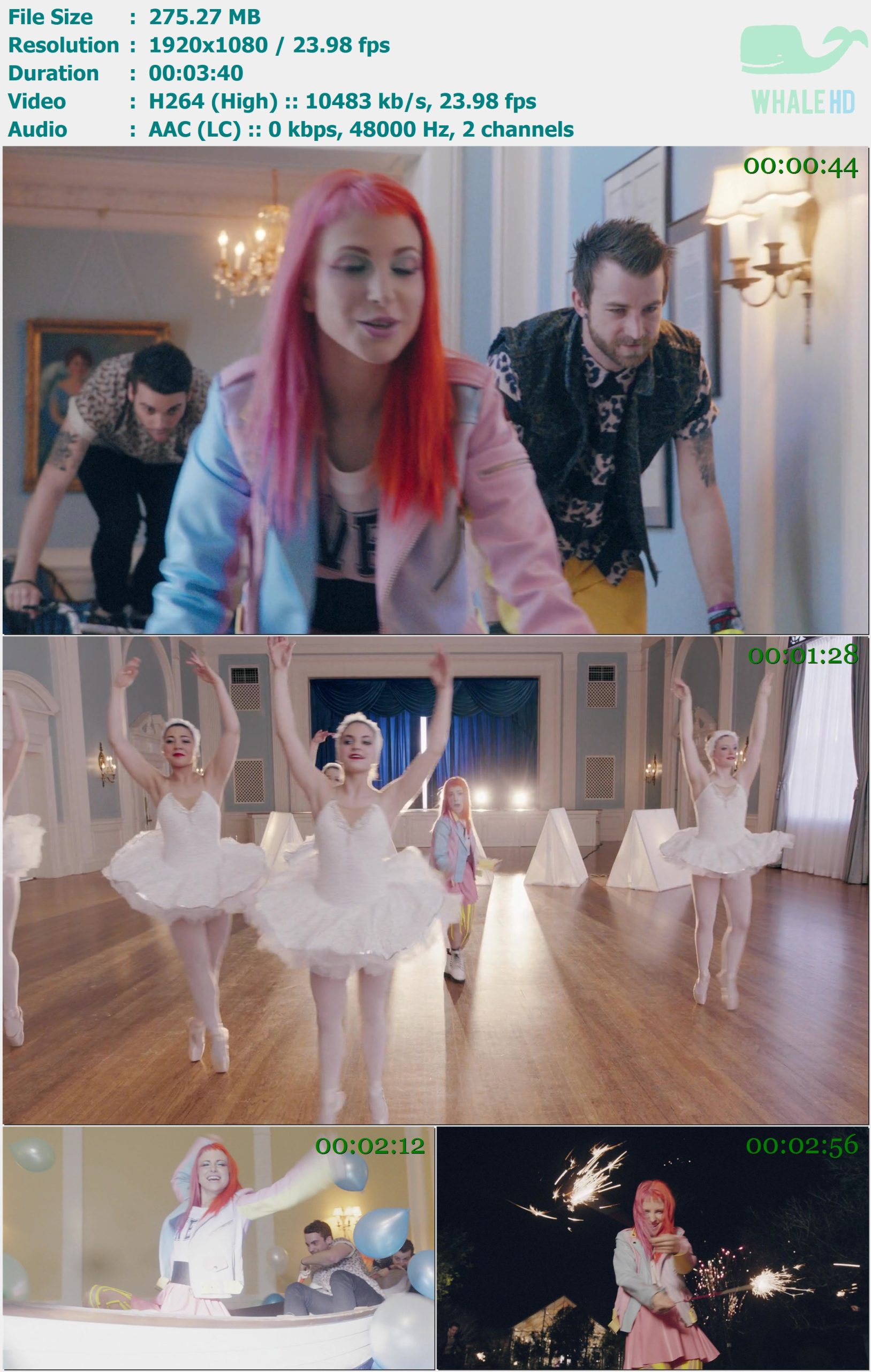 Paramore - Still Into You 2013 AM 1080p H264 - 275.27MB