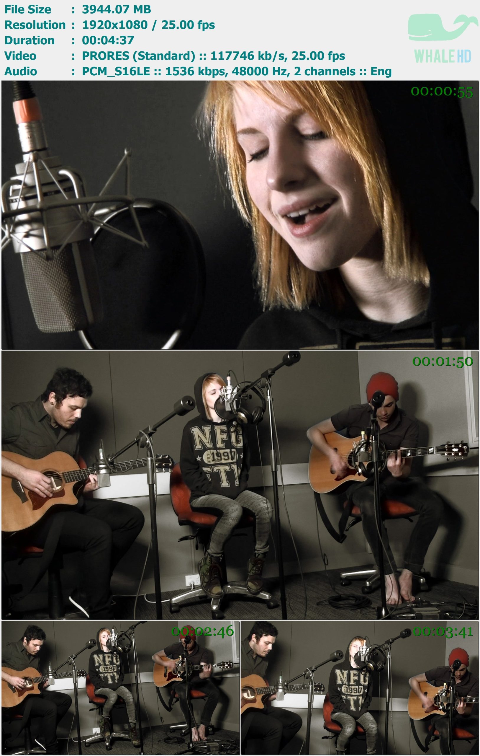 Paramore - The Only Exception (Acoustic) (during Australian 2010 Tour) Master 1080i ProRes - 3.85GB