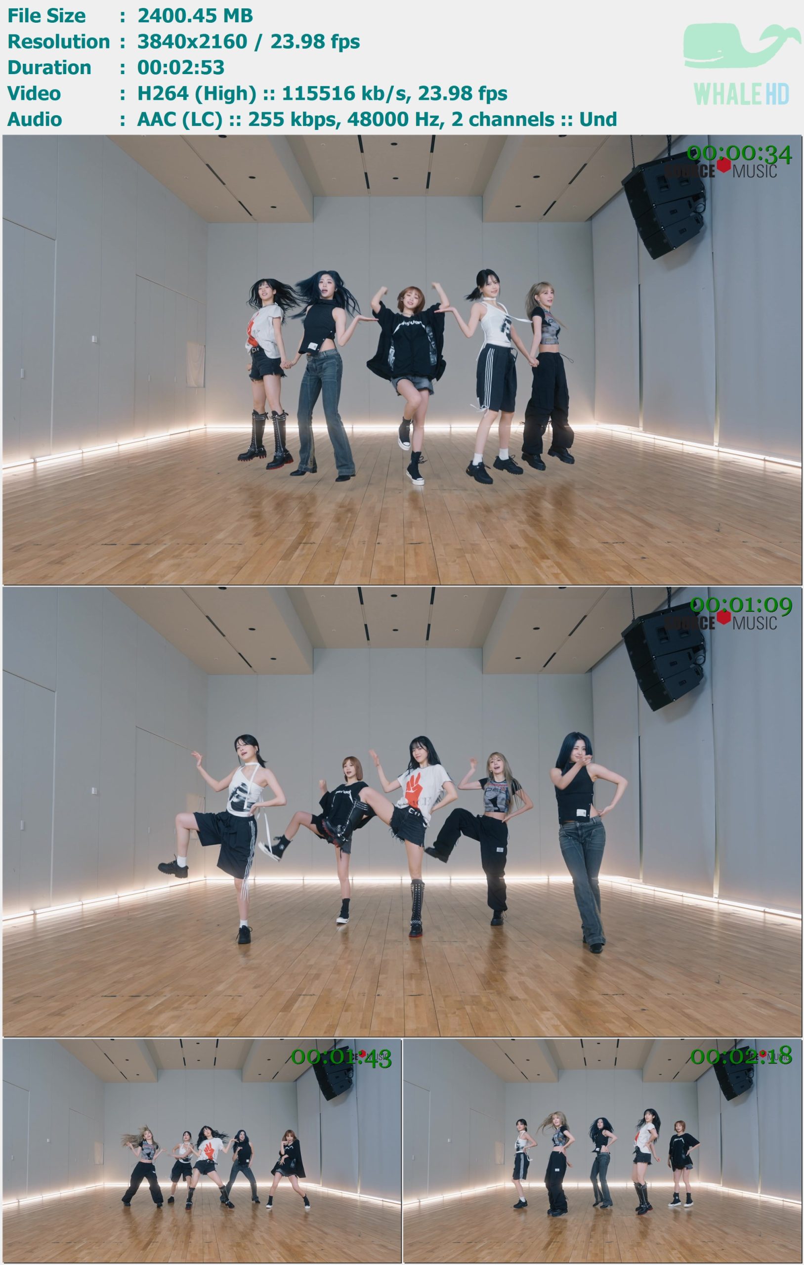 LE SSERAFIM 르세라핌 - CRAZY (Dance Practice (Fix ver.)) 2024 MasterRip 2160p H264 - 2.34GB