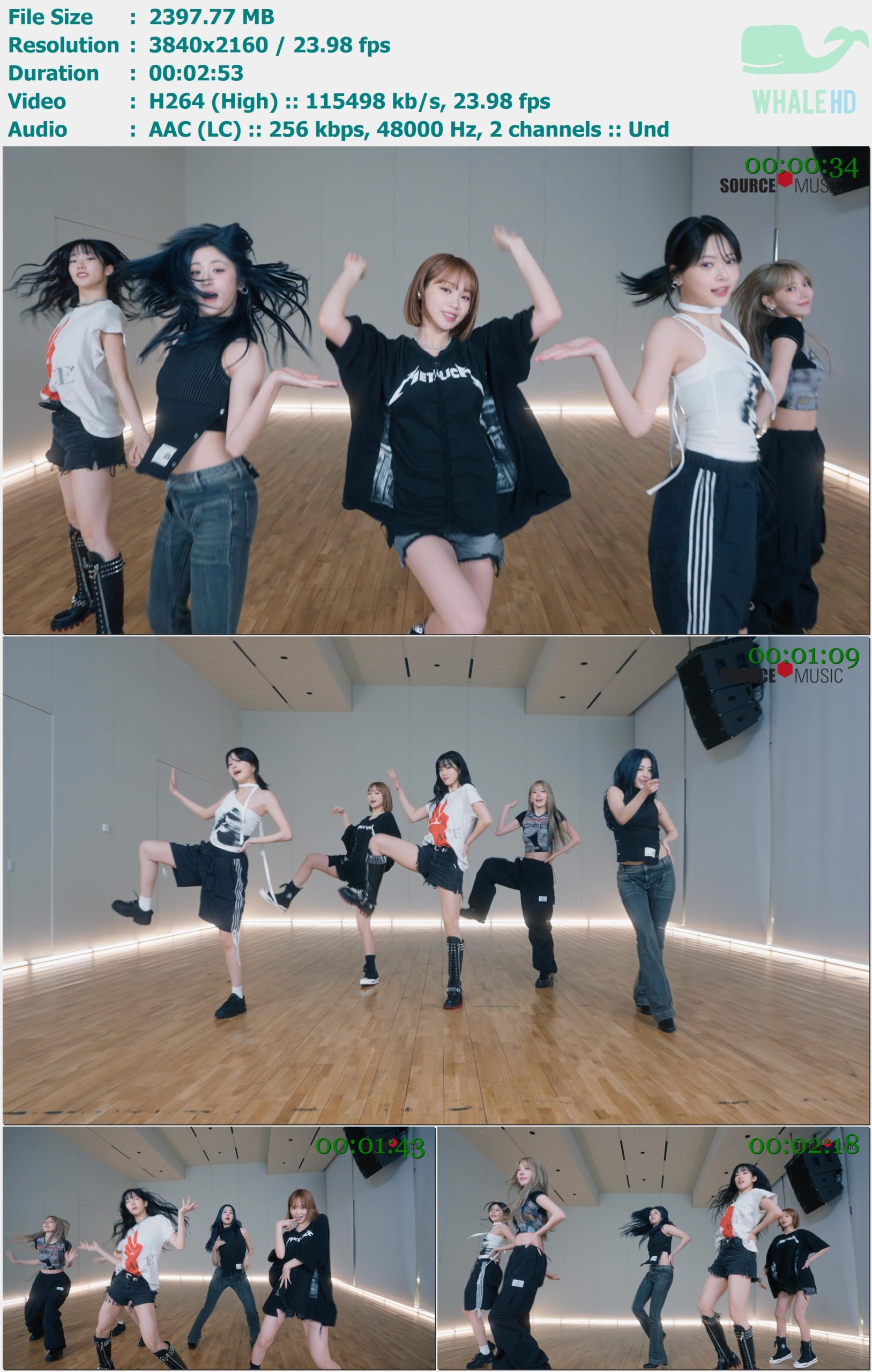 LE SSERAFIM 르세라핌 - CRAZY (Dance Practice - Moving ver.) 2024 MasterRip 2160p H264 - 2.34GB