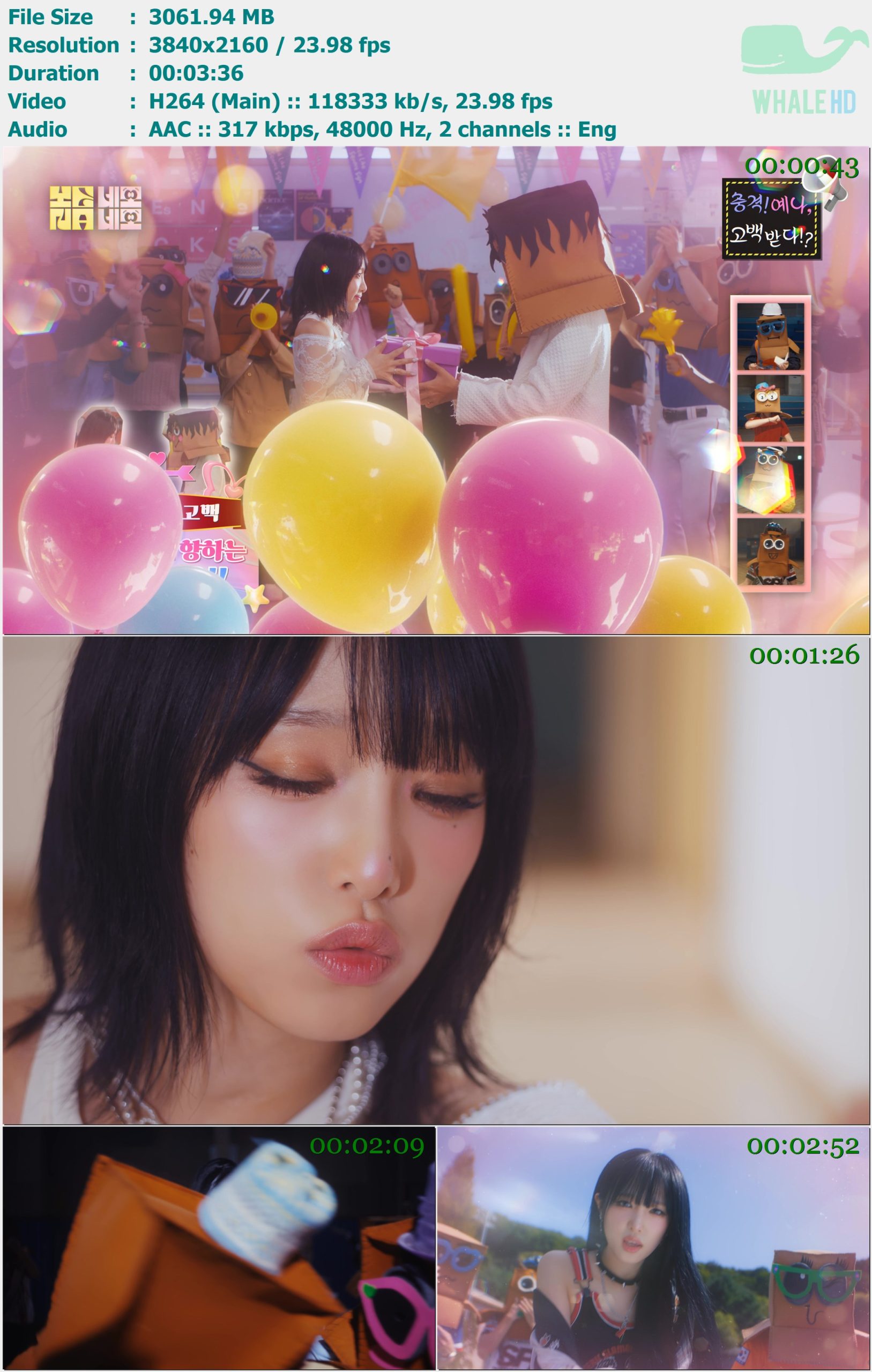 YENA (崔叡娜) - NEMONEMO 2024 MasterRip 2160p H264. - 2.99GB