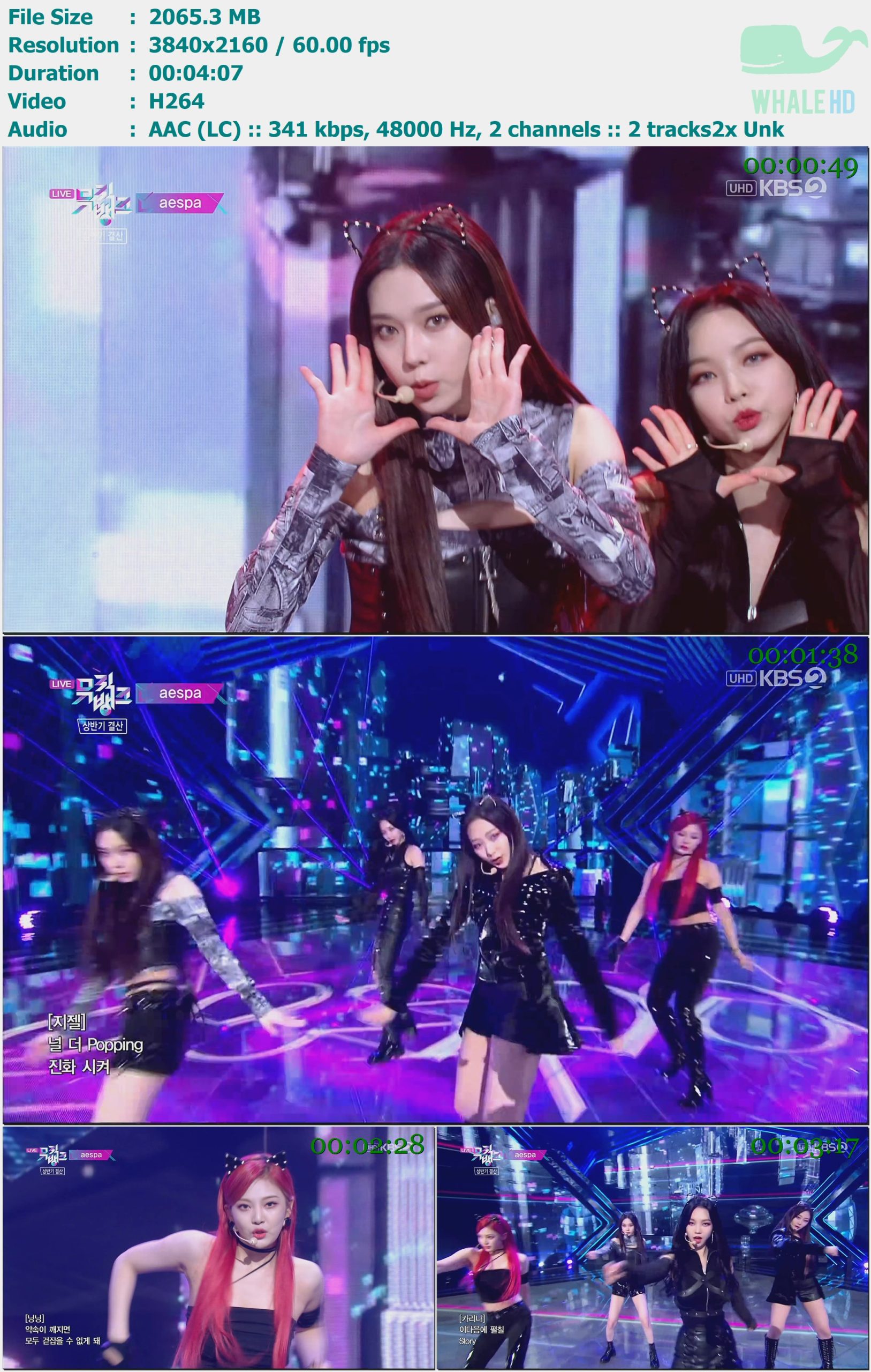 aespa - Next Level (Music Bank 音乐银行 2021.06.25) HDTV 2160p H264 - 2.02GB