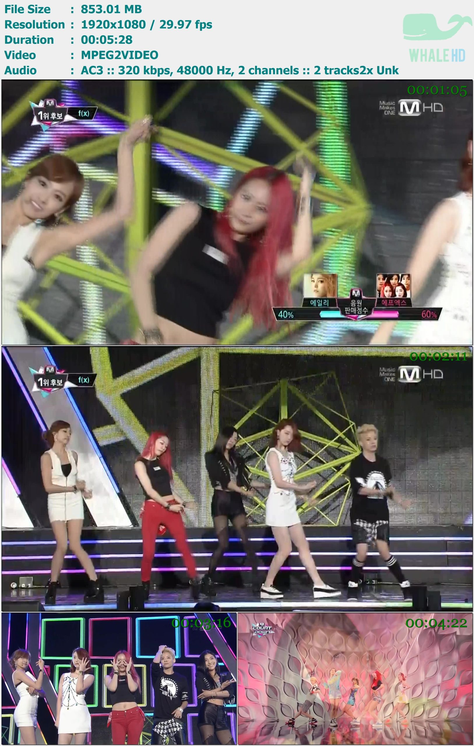 f(x) - Rum Pum Pum Pum & No1 (Mnet M!Countdown Summer Special 2013-08-08) HDTV 1080i MPEG2 - 853.01MB