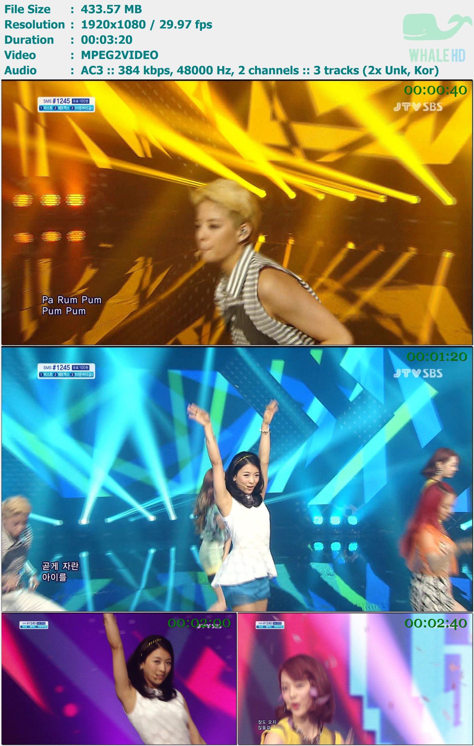 f(x) - Rum Pum Pum Pum (𝐈𝐧𝐤𝐢𝐠𝐚𝐲𝐨 人气歌谣 2013.08.11) HDTV 1080i MPEG2 - 433.57MB