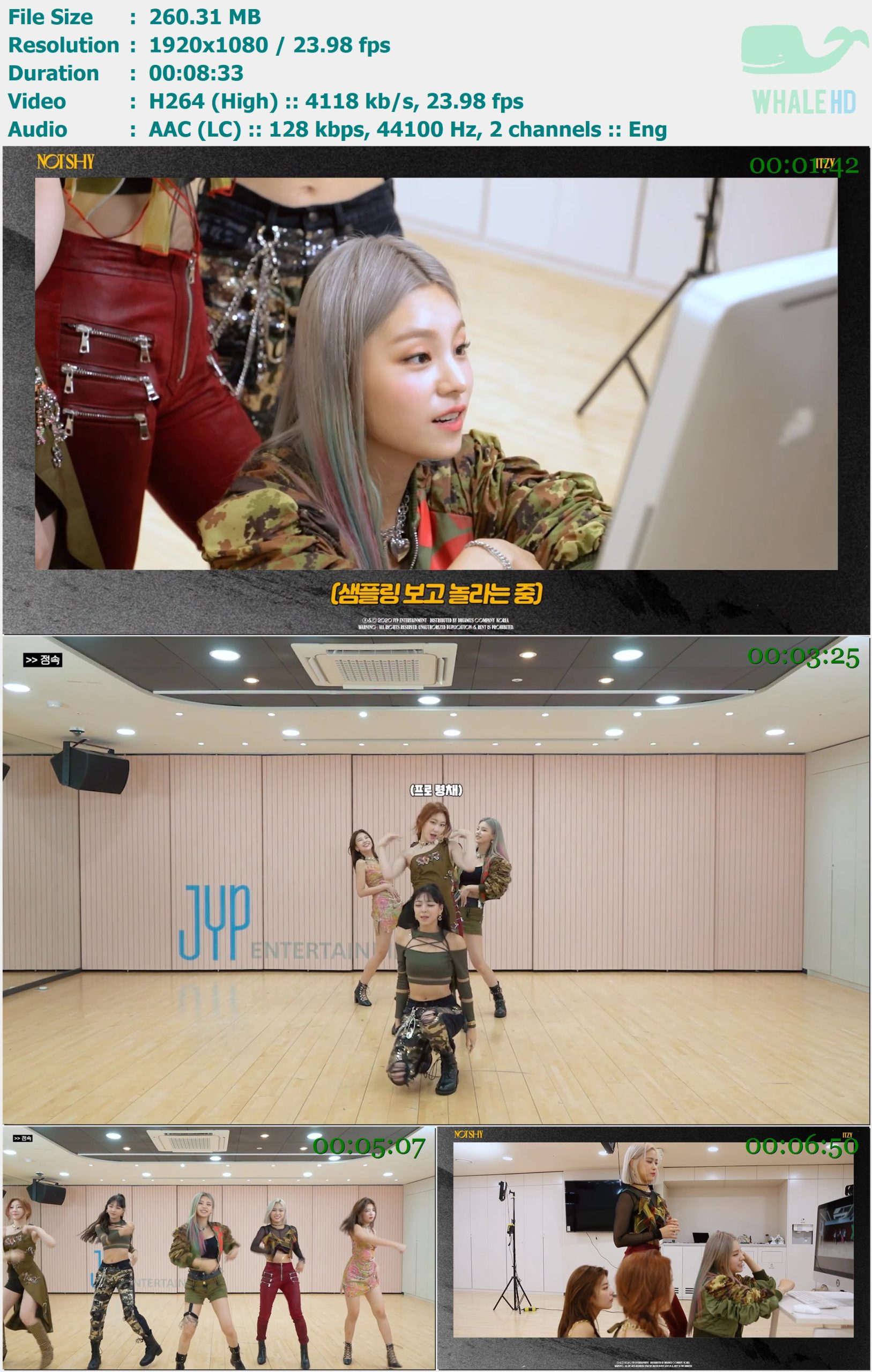 ITZY(있지) - Not Shy (Dance Practice Random Speed Ver.) 2020 MasterRip 1080p H264 - 260.31MB